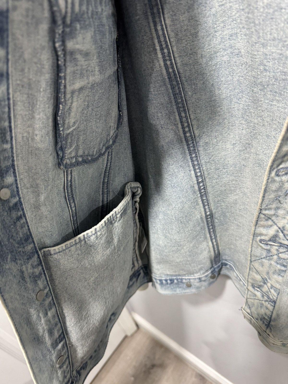 Pacsun PacSun Denim Jacket Men's M Distressed Trucker Denim jacket Size US M / EU 48-50 / 2 - 5 Thumbnail