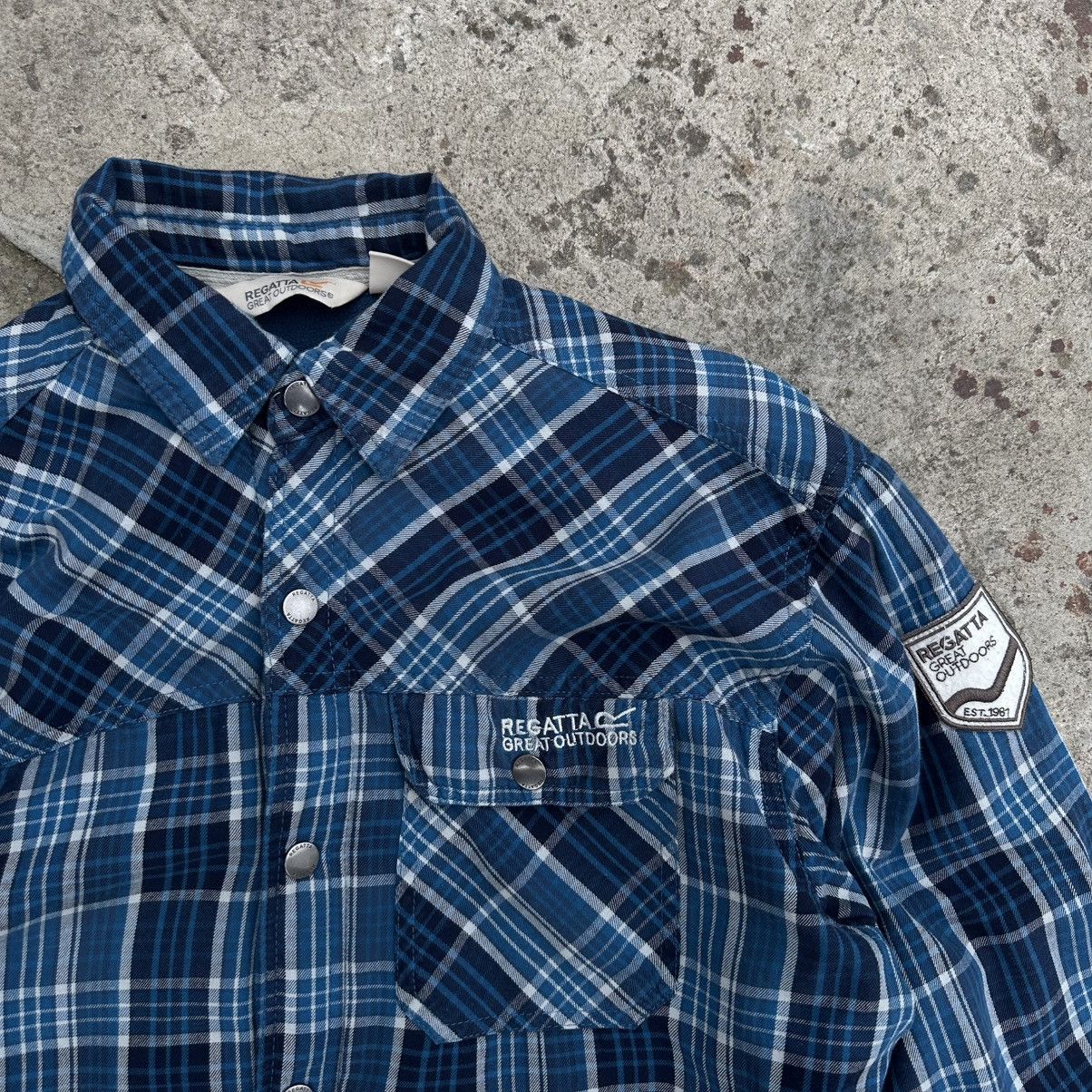 Flannel × Japanese Brand Vintage Flannel Plaid Button Up Checkered Regatta Y2K Size US M / EU 48-50 / 2 - 5 Thumbnail