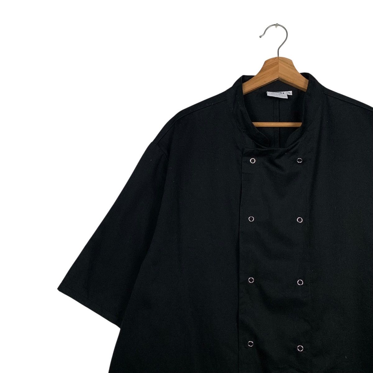 Japanese Brand HUBERT Double Side Snap Button Black Shirt #2040-C88 Size US XL / EU 56 / 4 - 6 Thumbnail