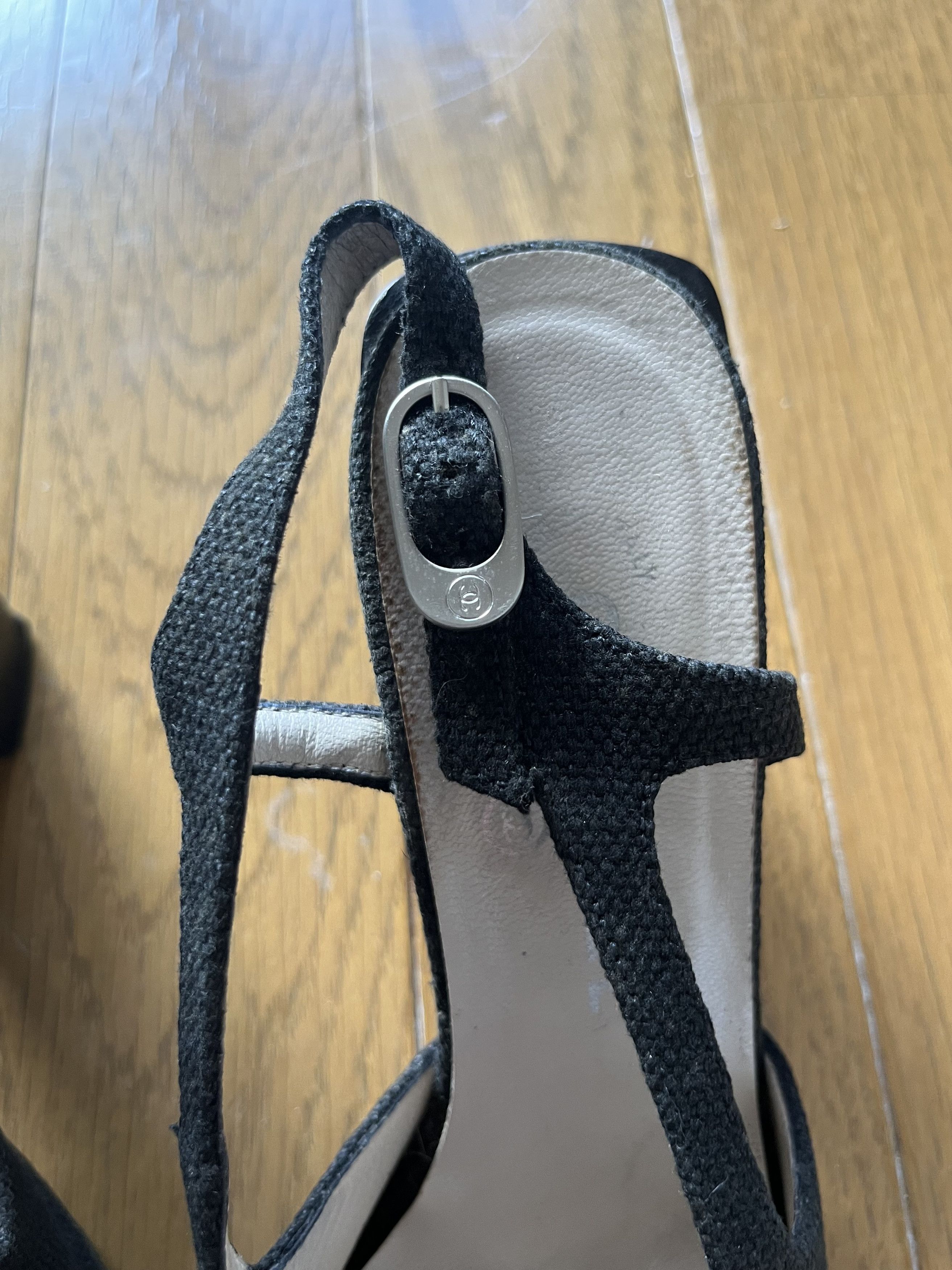 Chanel Chanel black slingback heels Size US 5 / IT 35 - 3 Thumbnail