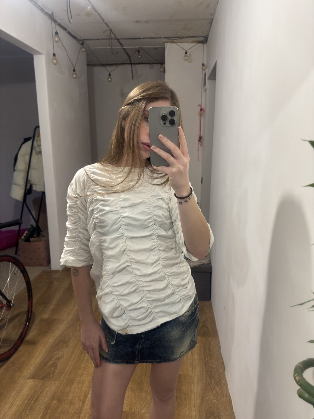 Marni VINTAGE CRINKLED MARNI WHITE WMNS TEE Size S / US 4 / IT 40 - 5 Thumbnail