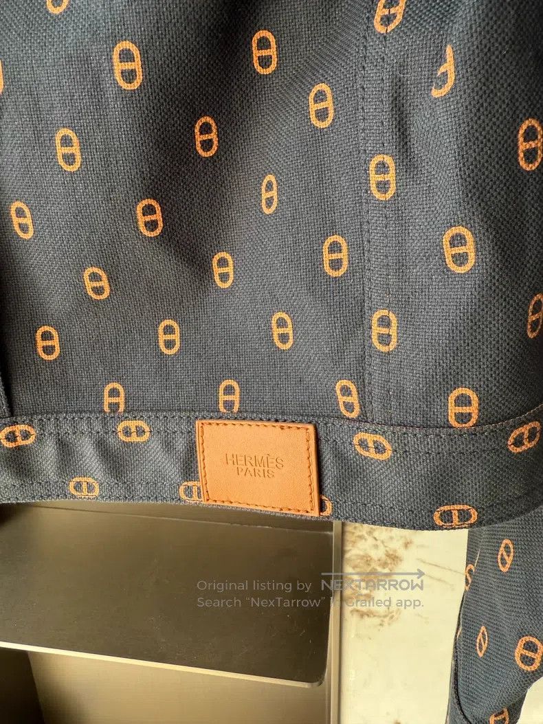 Hermes Hermes Pig nose navy blue women's denim short cotton jacke Size XS / US 0-2 / IT 36-38 - 8 Thumbnail