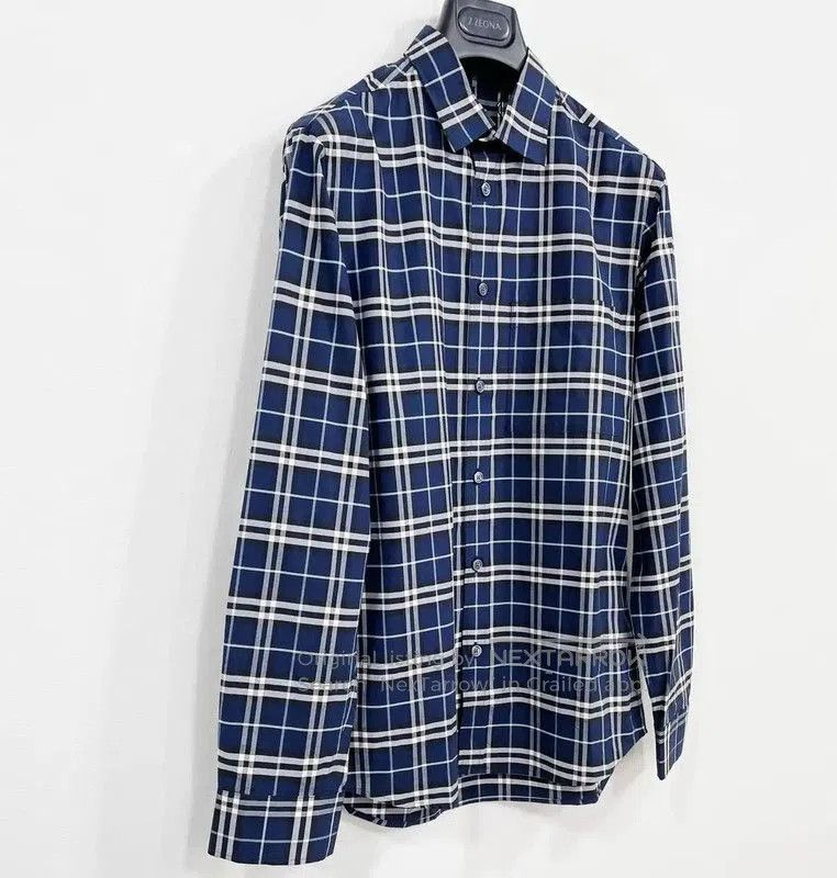 Burberry Burberry Blue Plaid Long Sleeve Shirt for Men. Size US XL / EU 56 / 4 - 2 Thumbnail