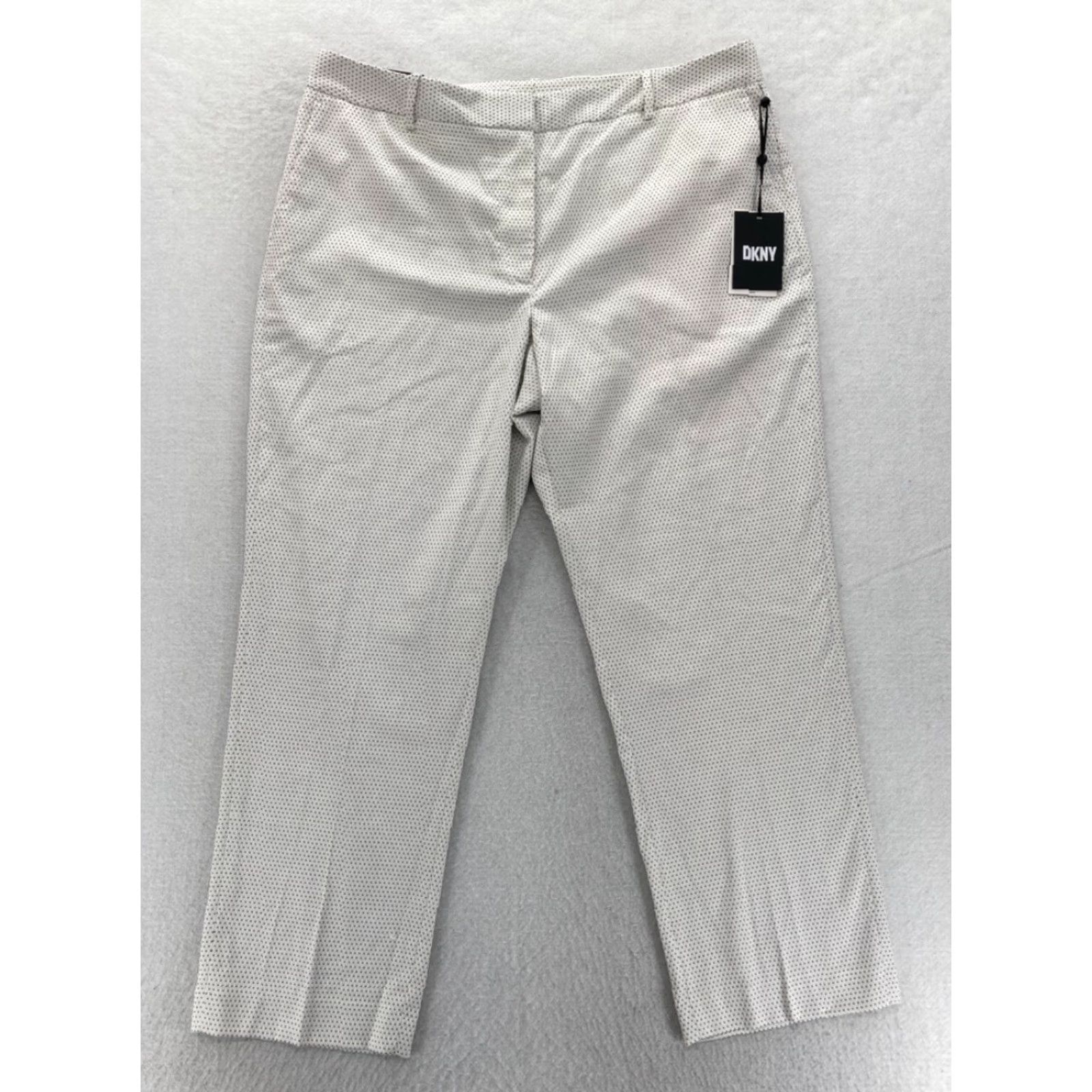 DKNY DKNY The Essex Ankle Pant Women's 16 White Stretch Fabric Slim Leg Cropped NWT Size 38" / US 16 / IT 52 - 2 Thumbnail