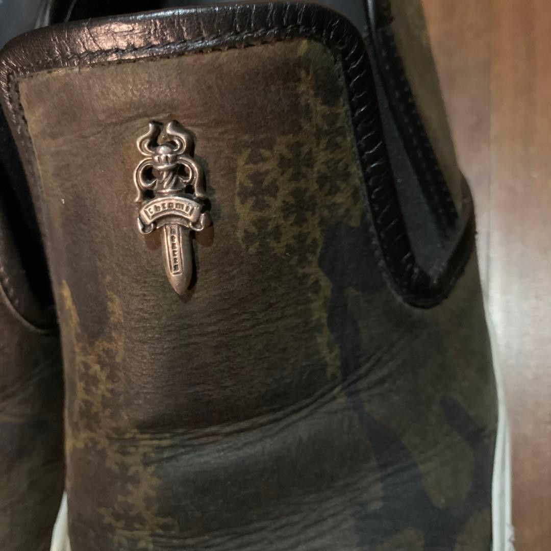 Chrome Hearts CHROME HEARTS Dagger Leather Patch Slip-on Shoes Black 42 Size US 9 / EU 42 - 3 Thumbnail