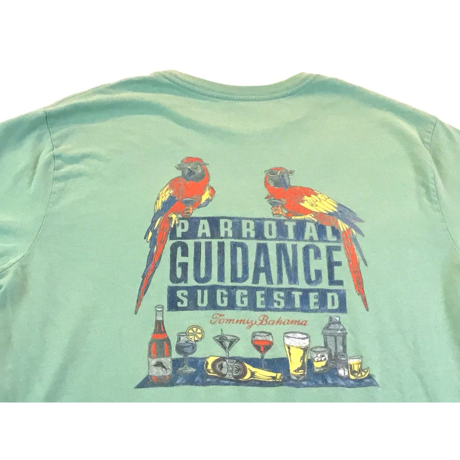 Tommy Bahama Tommy Bahama T-Shirt Parrotal Guidance Suggested Green Med Size US M / EU 48-50 / 2 - 4 Thumbnail