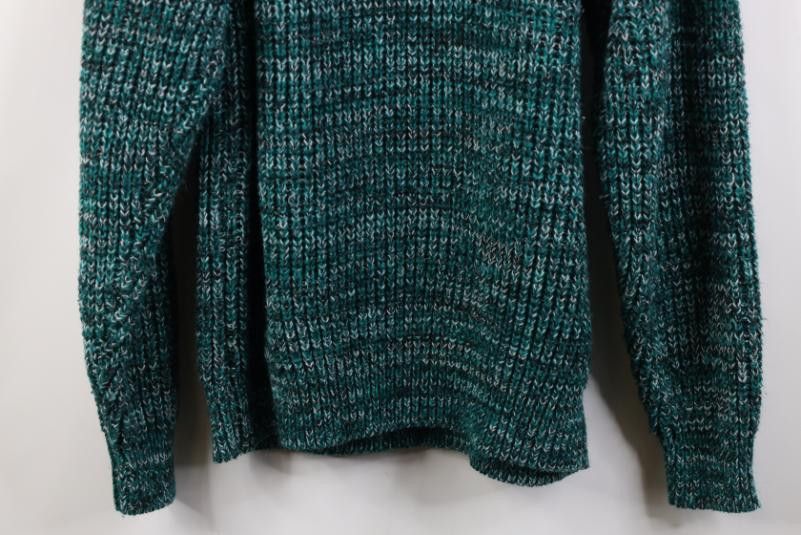 Vintage Vintage 90s Streetwear Ribbed Knit Crewneck Sweater Green Size US XL / EU 56 / 4 - 8 Thumbnail