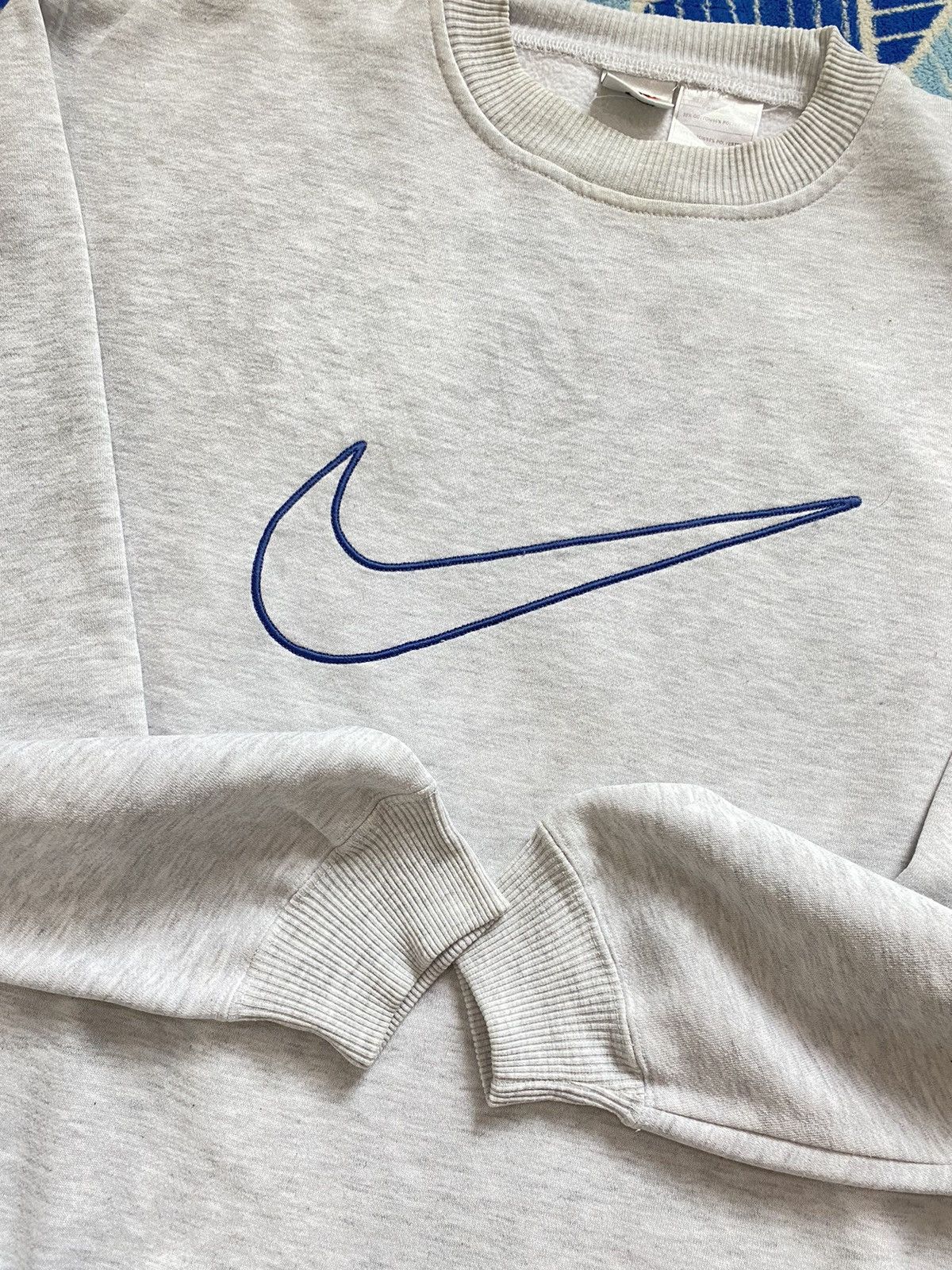 Nike × Vintage Vintage Nike Spell Out 90s Sweatshirt Crewneck Sweater Size US L / EU 52-54 / 3 - 5 Thumbnail