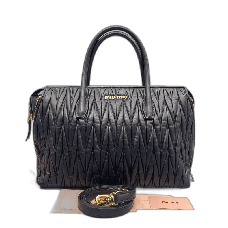 Miu Miu Miu Miu Pleated Handbag Crossbody Bag-yf Size ONE SIZE - 1 Thumbnail