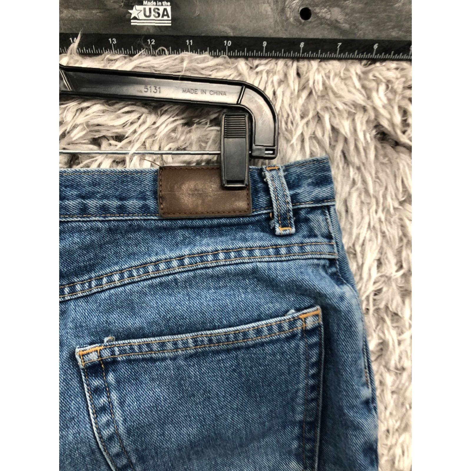 Denime Relativity Jeans Straight Womens Mid Rise Blue Denim Size 12 Short Regular 27in 5-Pocket Classic Modern Size 34" / US 12 / IT 48 - 6 Thumbnail