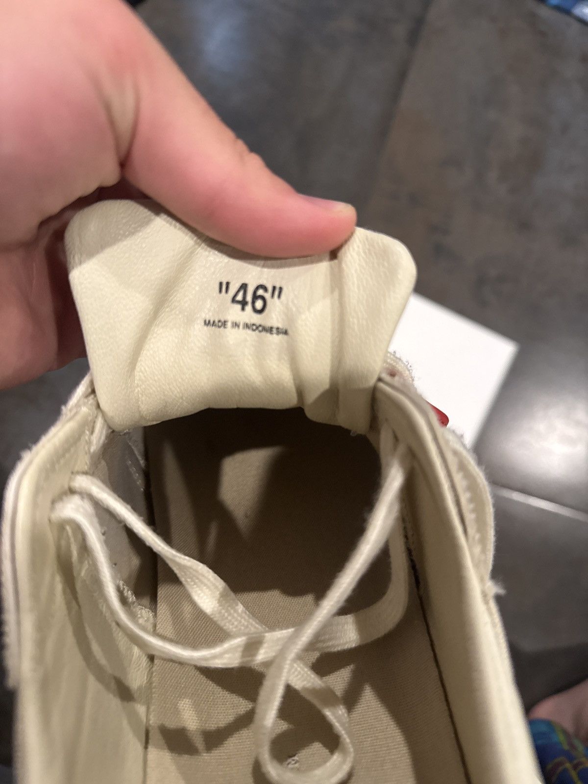 Off-White Off-White Vulcanized canvas beige low top sneakers Size US 13 / EU 46 - 7 Thumbnail