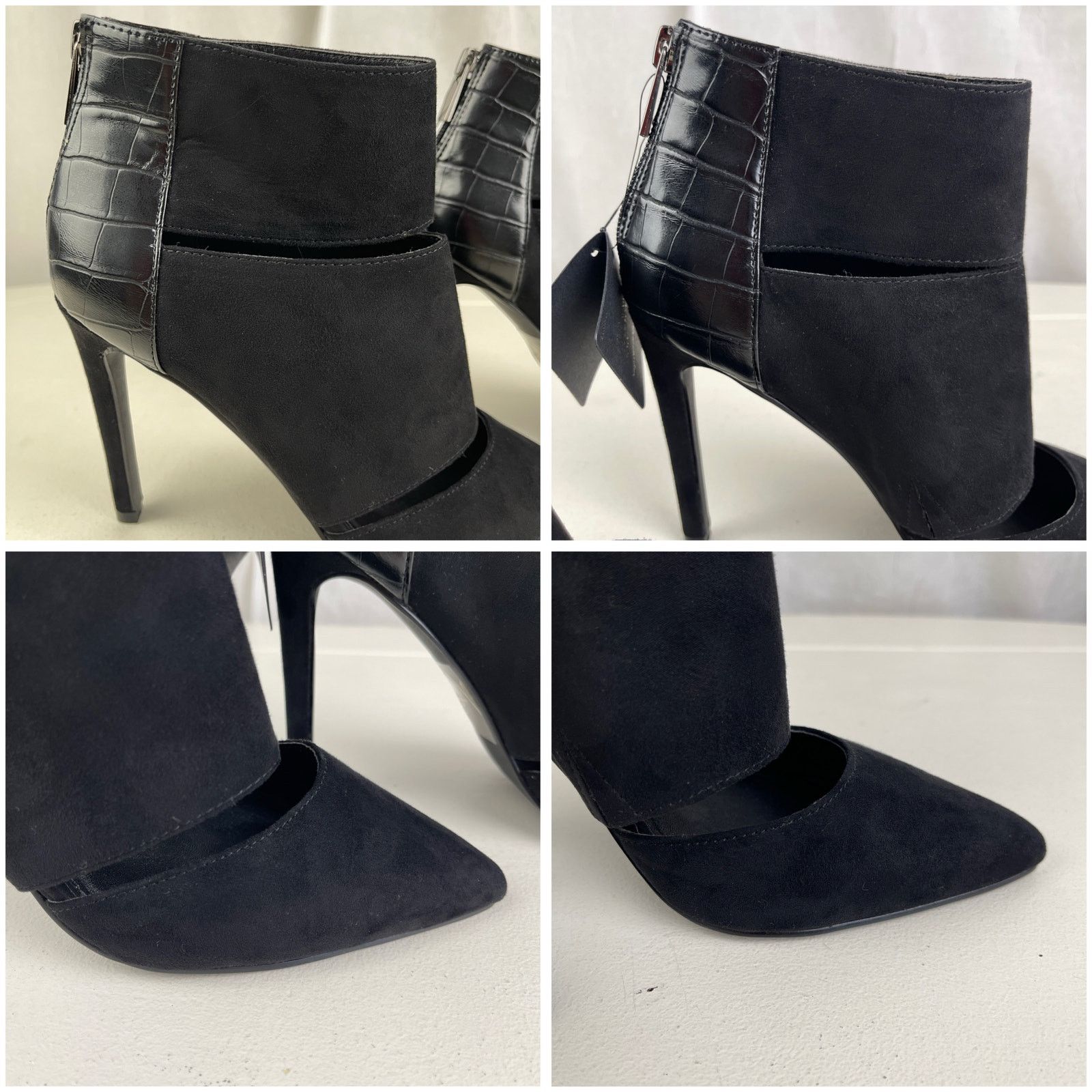 Express Express Stiletto Booties Heels Faux Suede Pointed Toe 6 NWT Size US 6 / IT 36 - 20 Thumbnail