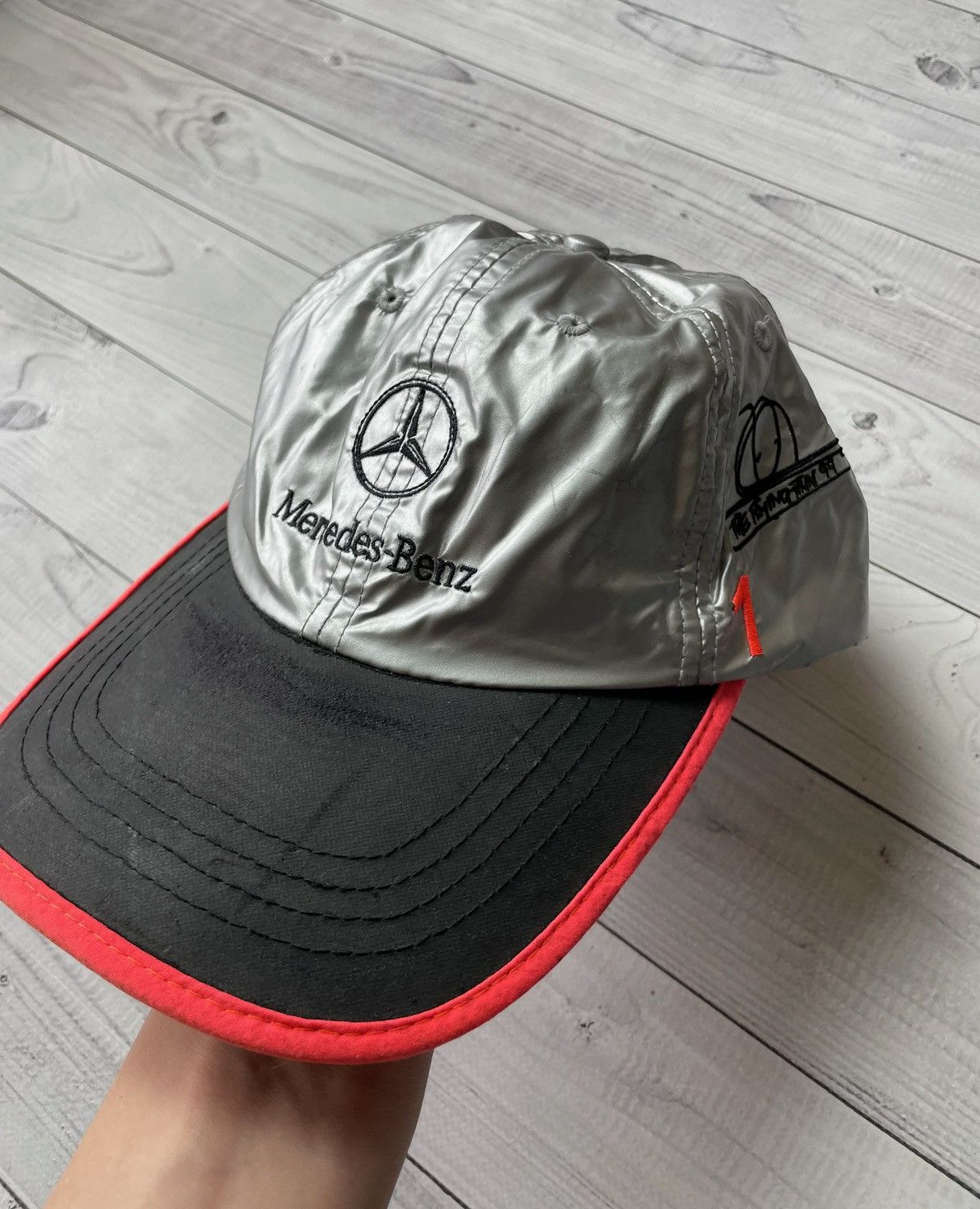Mercedes-Benz × Vintage Vintage Mercedes Benz racing cap silver rare F1 Size ONE SIZE - 1 Thumbnail