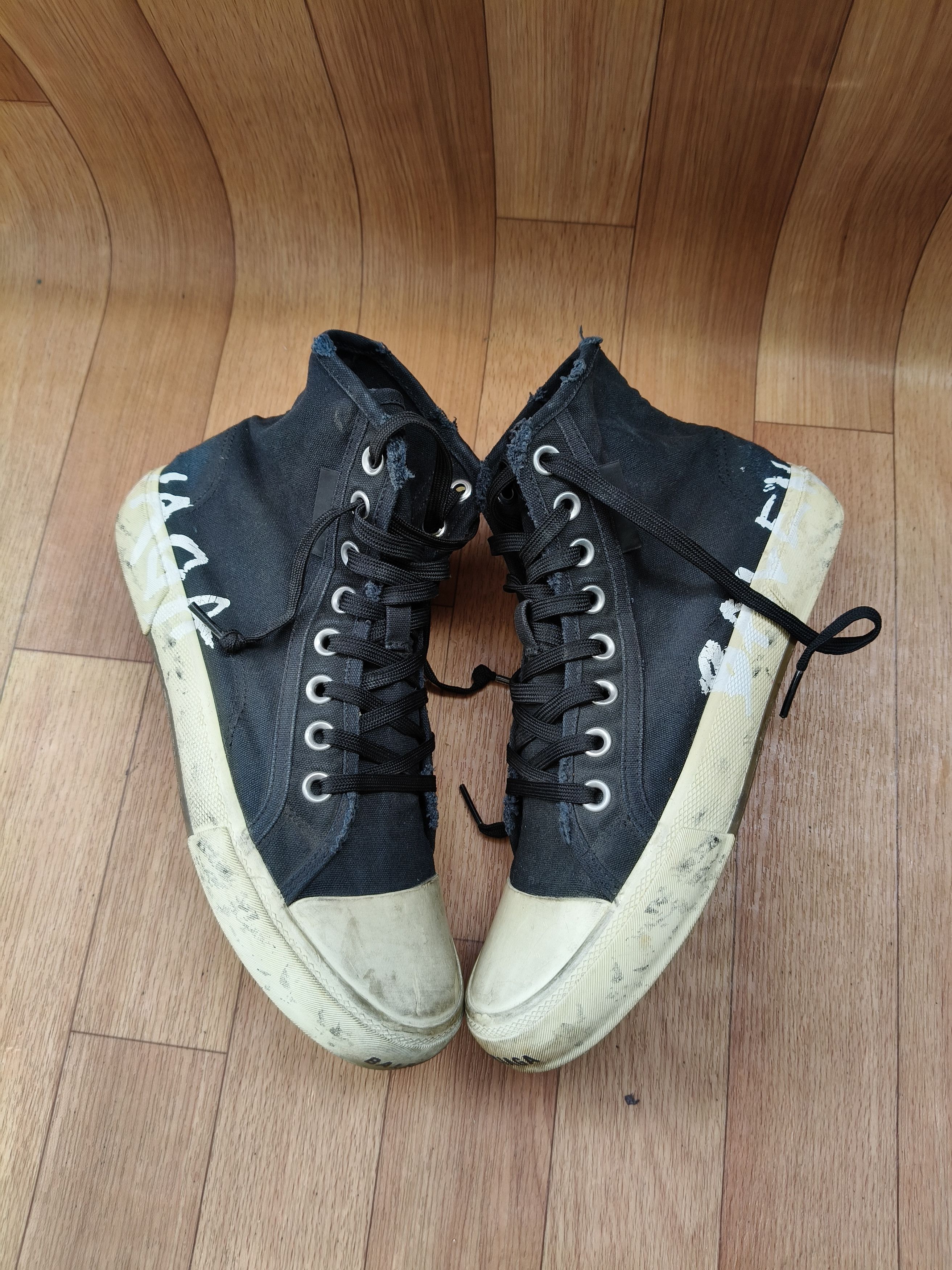 Balenciaga Balenciaga Paris hightop Graffiti " Balenciaga" sneakers Size US 7.5 / EU 40-41 - 10 Thumbnail
