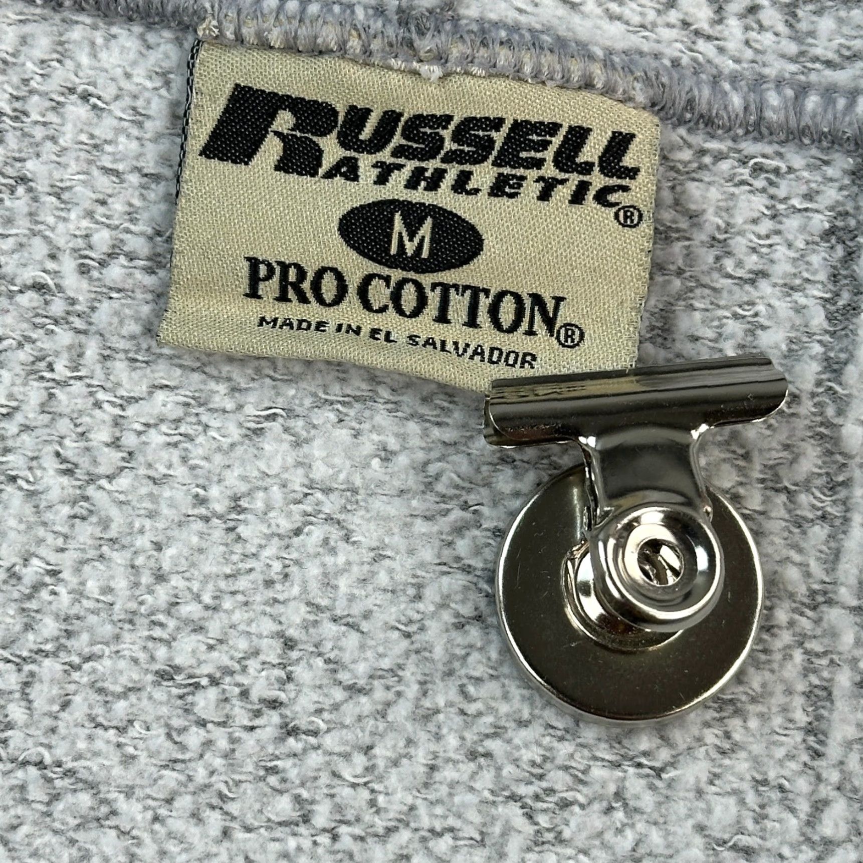 Russell Athletic VINTAGE Russell Athletic Hoodie Mens Medium Gray Pro Cotton Full Zip Y2K Size US M / EU 48-50 / 2 - 7 Thumbnail