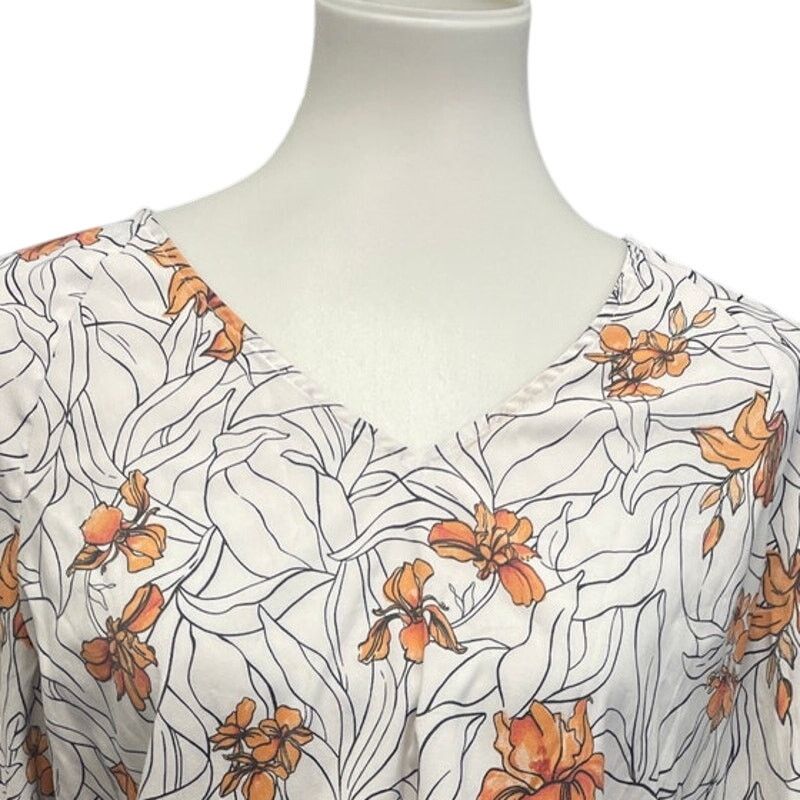 Worthington Worthington Womens Medium Lightweight Floral Blouse Size M / US 6-8 / IT 42-44 - 2 Thumbnail