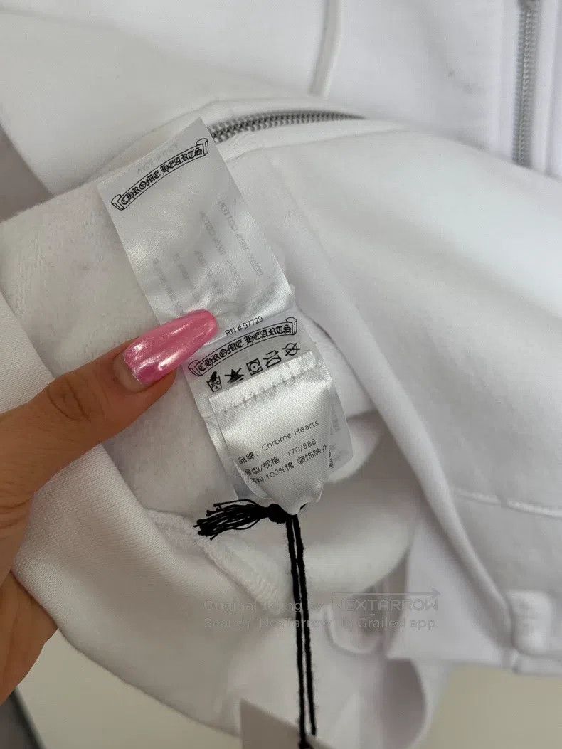 Chrome Hearts CHROME HEARTS Size XS White Sanskrit hooded sweater zipper Size US XS / EU 42 / 0 - 6 Thumbnail