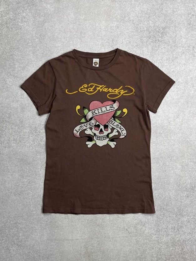 Ed Hardy Vintage Ed Hardy Tattoo Brown T-shirt M Size US M / EU 48-50 / 2 - 1 Thumbnail
