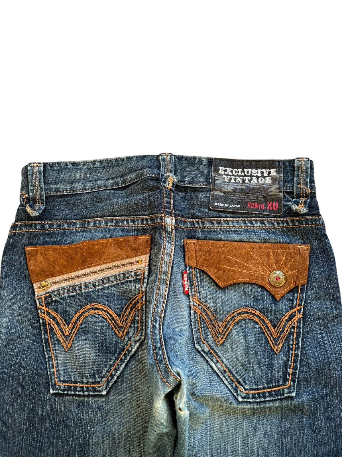 Edwin × Japanese Brand Exclusive Vintage Edwin Faded Mud Wash Loose Baggy Jeans Size US 32 / EU 48 - 8 Thumbnail