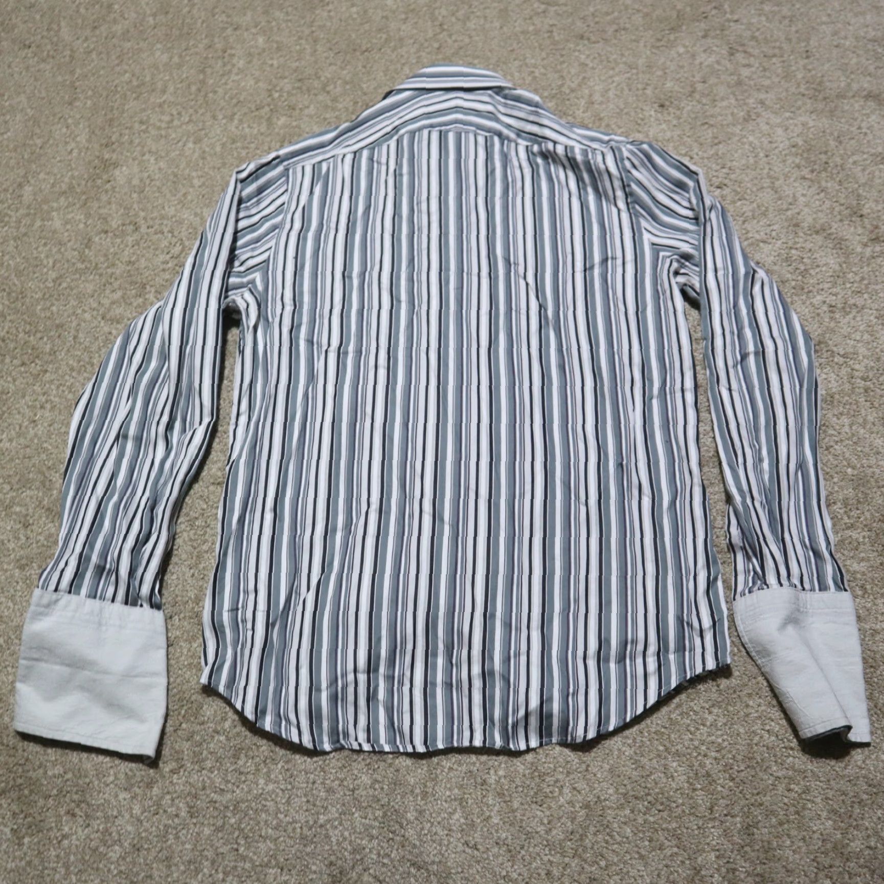 Express Express Shirt Mens Button-Up Long Sleeve Striped 15.5 M Multicolor Modern Fit Size US M / EU 48-50 / 2 - 7 Thumbnail