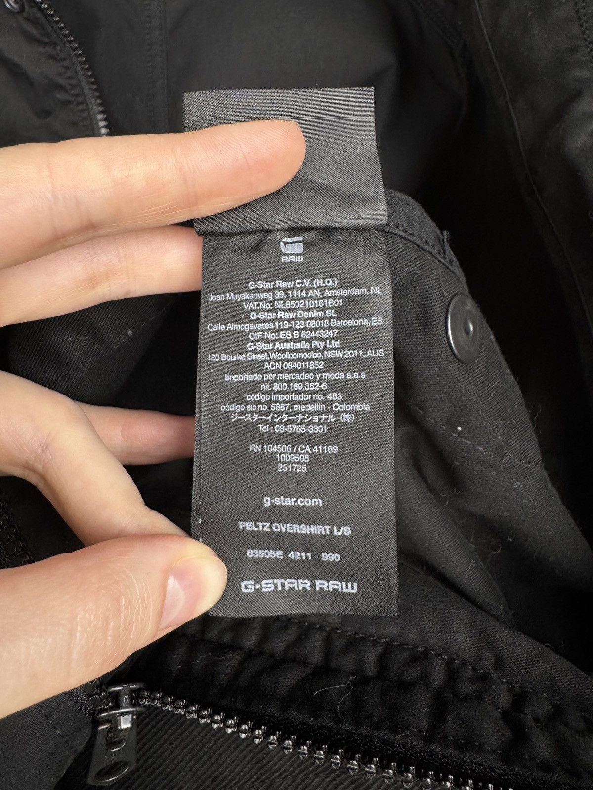 G-Star G-Star Peltz Overshirt Long Sleeve black cotton jacket M Size US M / EU 48-50 / 2 - 13 Thumbnail