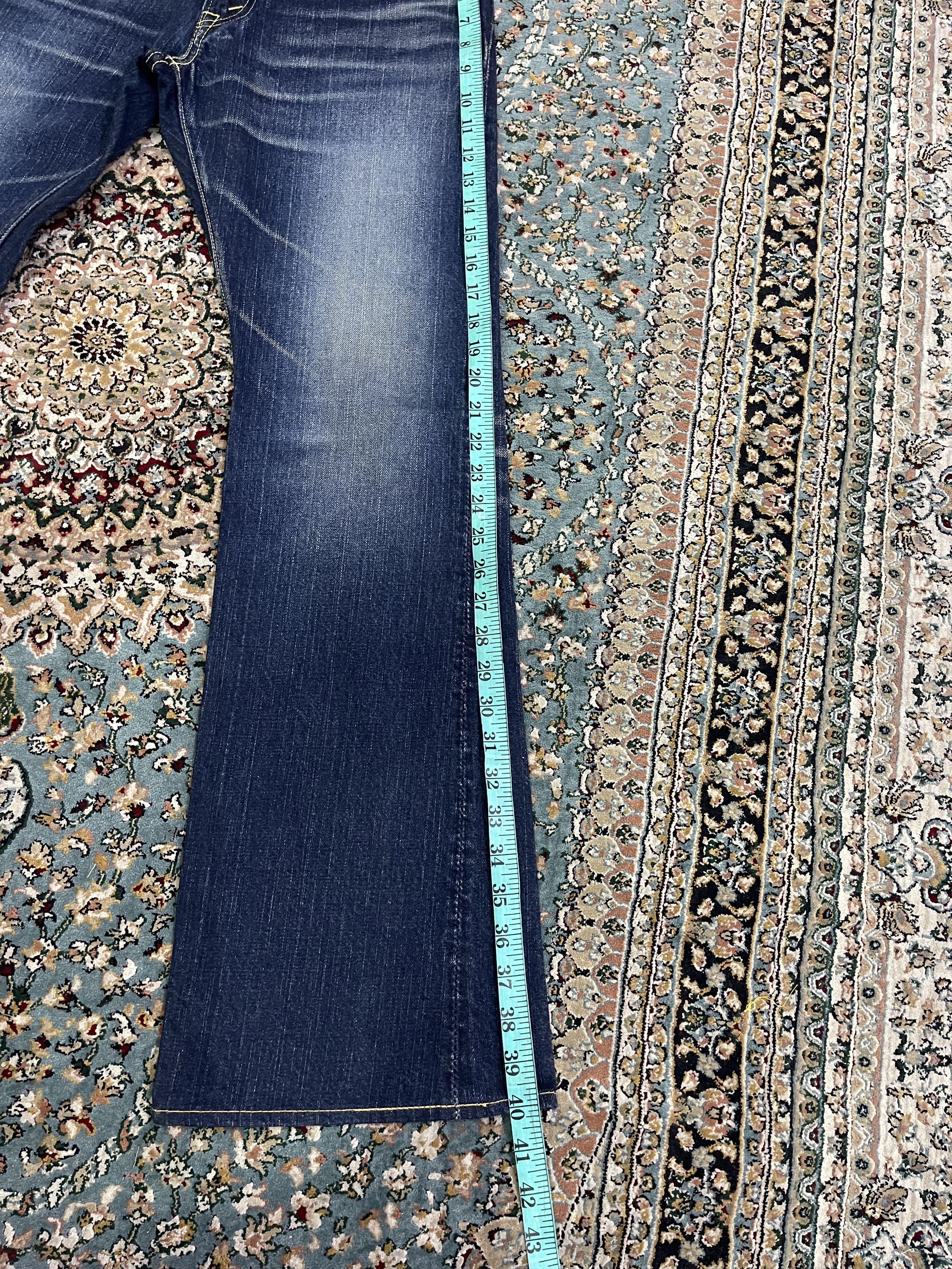 The Flat Head TFH Flared Blue Light Wash Jeans Size US 32 / EU 48 - 17 Thumbnail