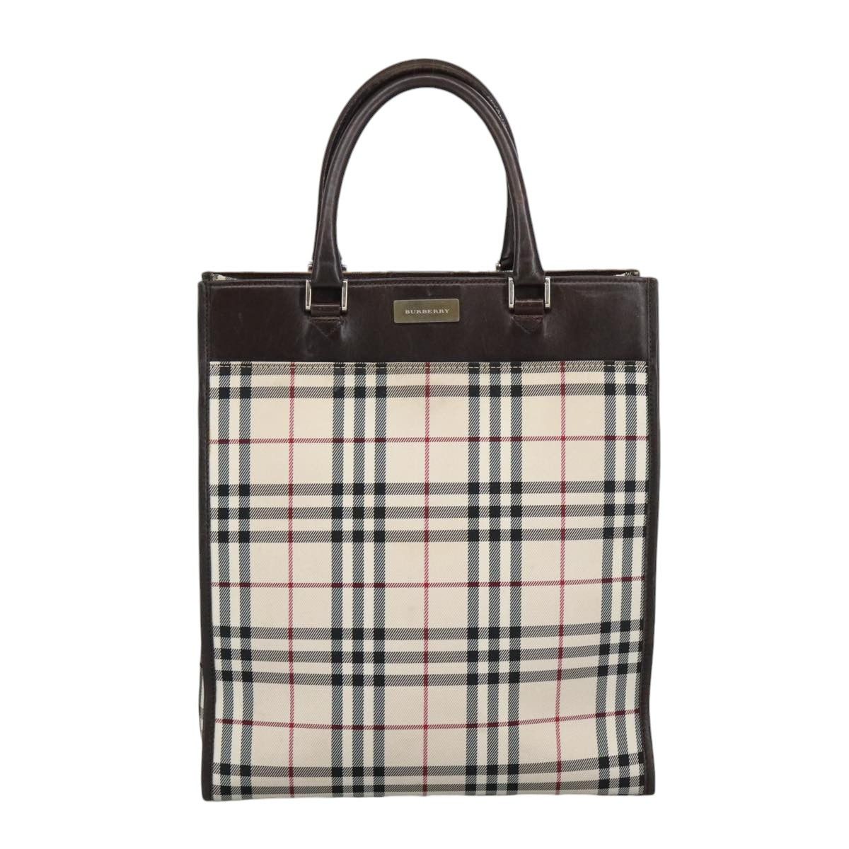 Burberry Nova Check Beige Canvas Handbag (Pre-Owned) Size ONE SIZE - 1 Thumbnail