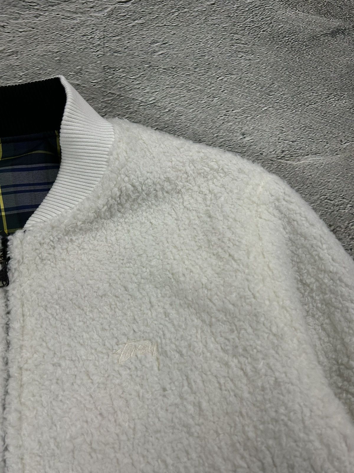 Stussy Stussy Sherpa bomber jacket reversible fleece tartan Size US XL / EU 56 / 4 - 9 Thumbnail