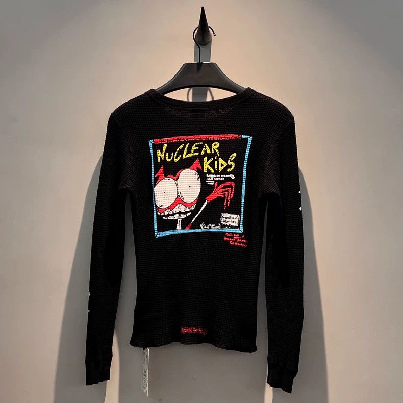 Chrome Hearts Chrome Hearts Graffiti Waffle Black Women's Long Sleeve Sw Size XS / US 0-2 / IT 36-38 - 3 Thumbnail