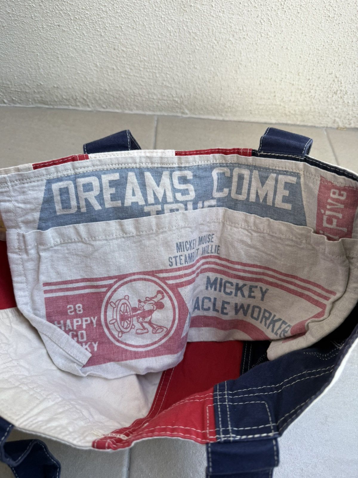Kapital DENIM & DUNGAREE X MICKEY MOUSE DISNEY TOTE BAG Size ONE SIZE - 9 Thumbnail