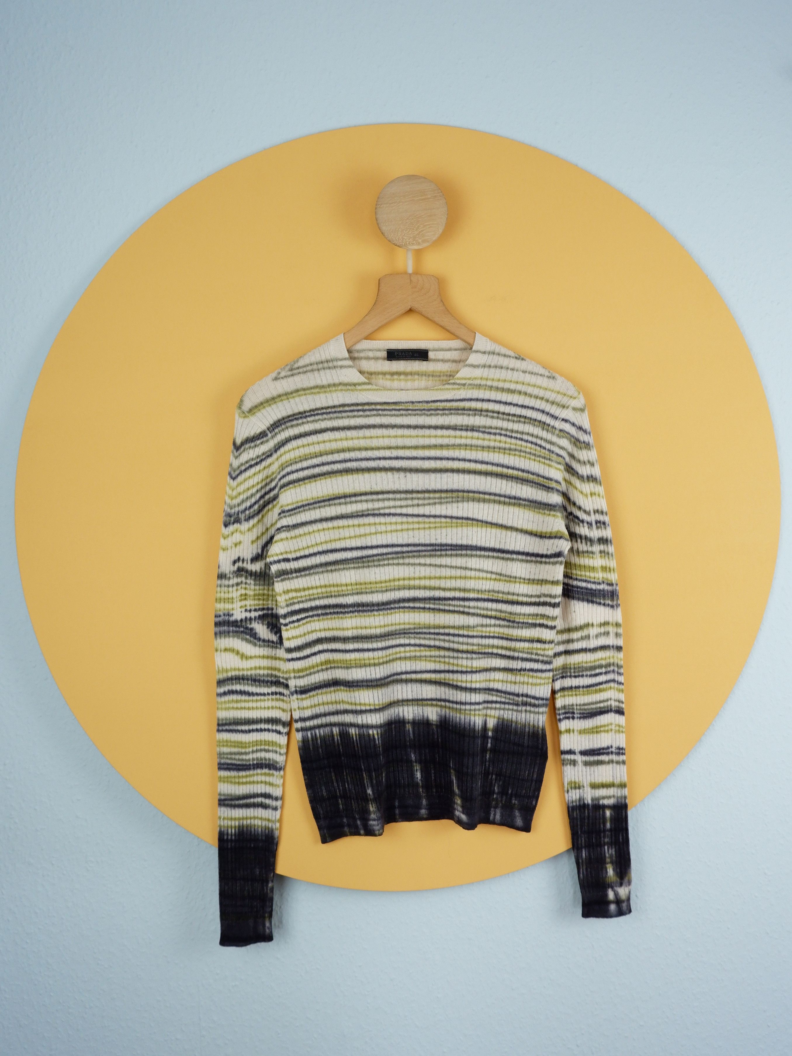 Pre-owned Prada Tie Dye Wool Silk Sweater Ss04 In Multi