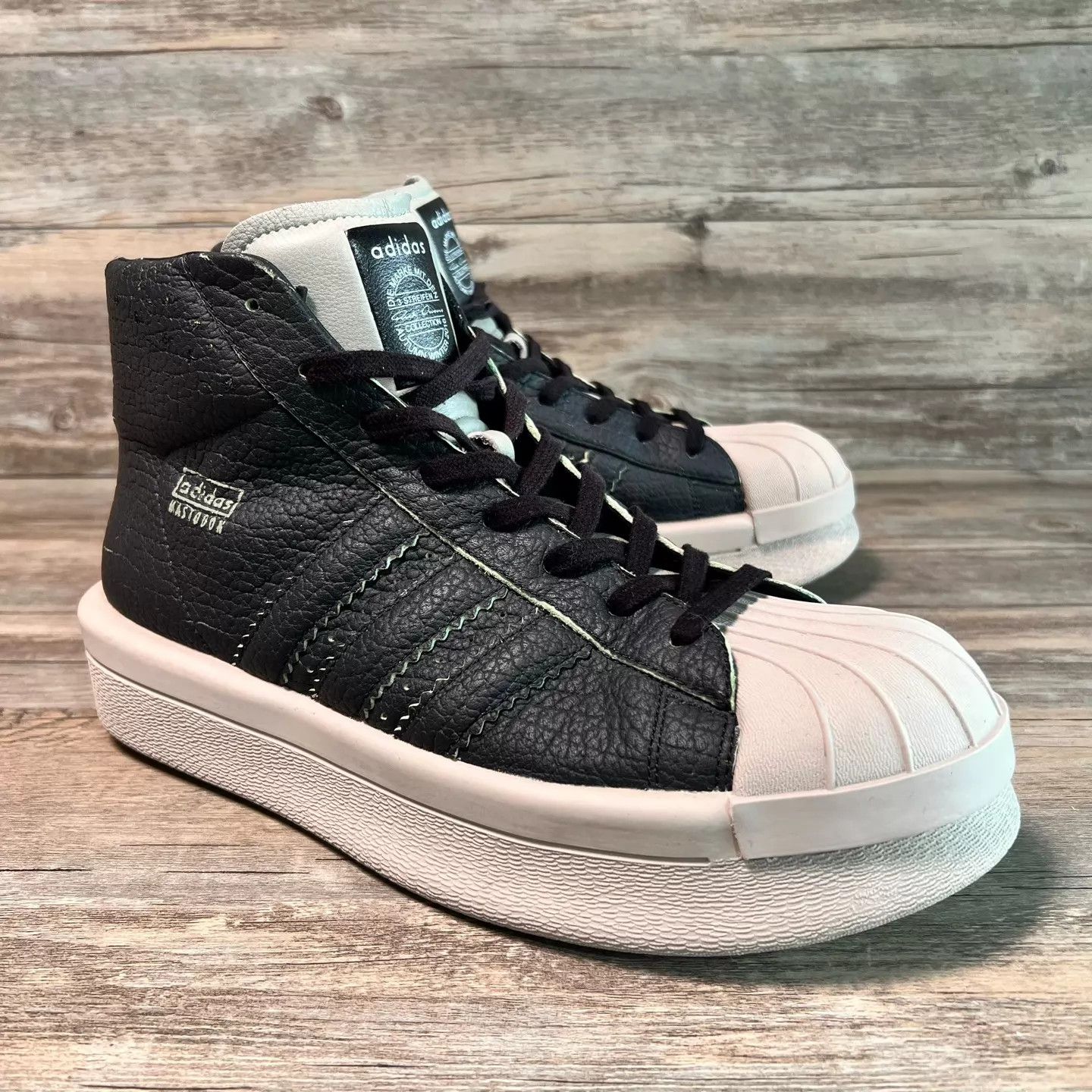 Rick Owens Rick Owens x Adidas Mastodon Pro Black 46 Size US 11.5 / EU 44-45 - 2 Thumbnail