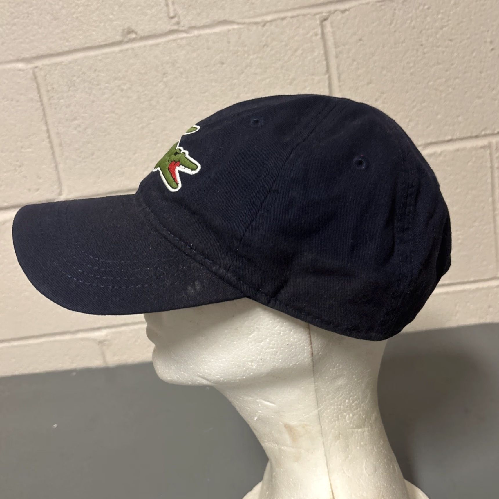 Lacoste Lacoste Hat Unisex Blue Adjustable Cotton Strapback Cap Large Croc Logo Preppy Hat Mens One Size Sideways Size ONE SIZE - 6 Thumbnail