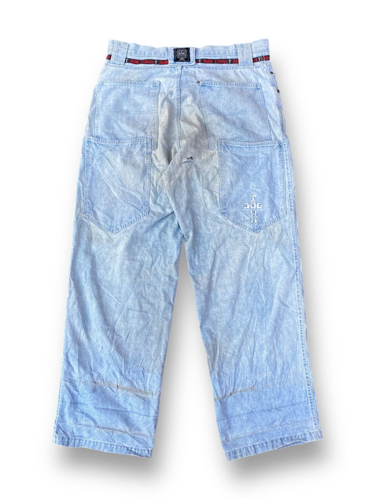 Dogtown × JNCO × Japanese Brand Vintage Dogtown Distressed Baggy Large Pocket Jeans. #D8 Size US 38 / EU 54 - 6 Thumbnail