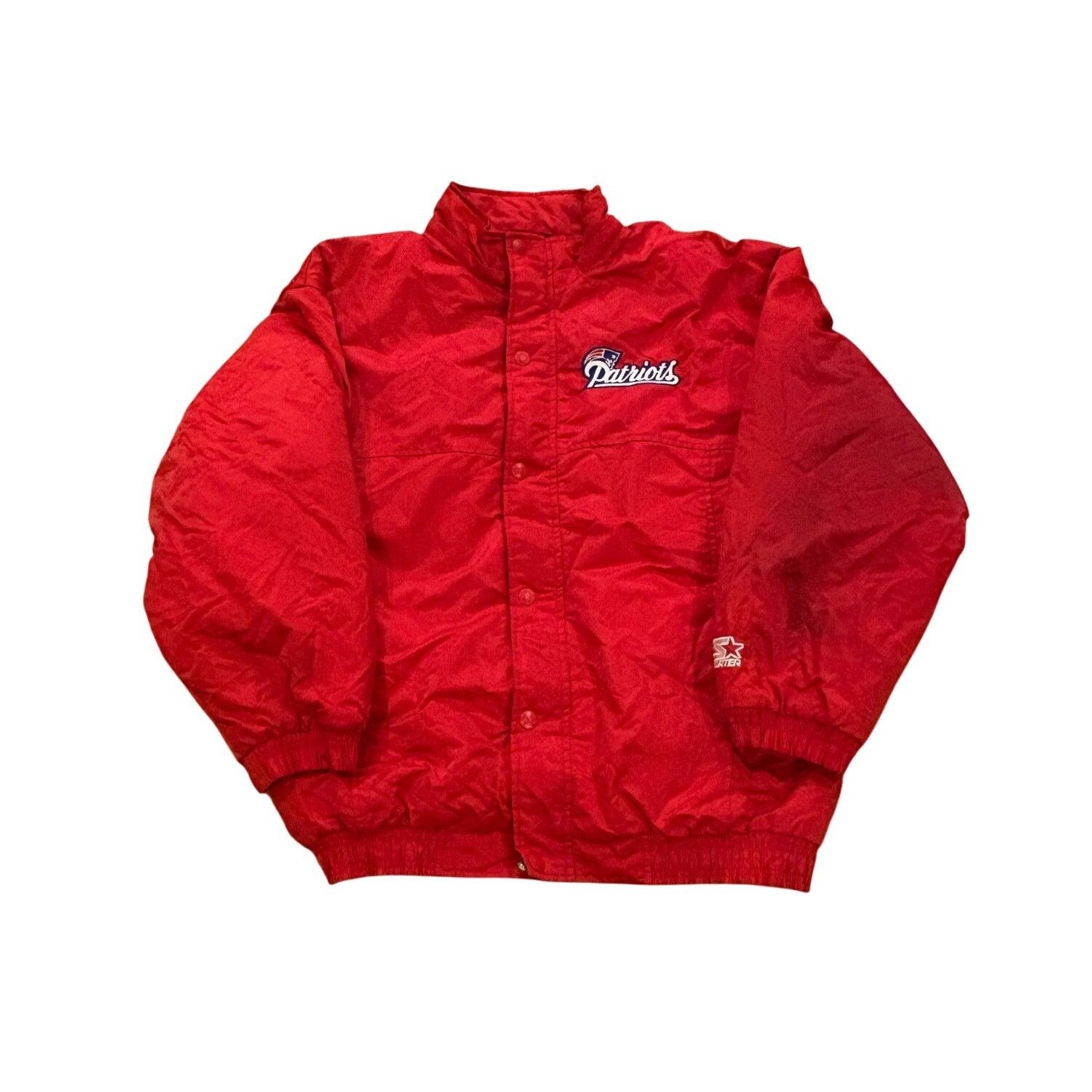 Starter Vintage 90s Starter New England Patriots NFL Full Zip Puffer Size US XL / EU 56 / 4 - 1 Thumbnail