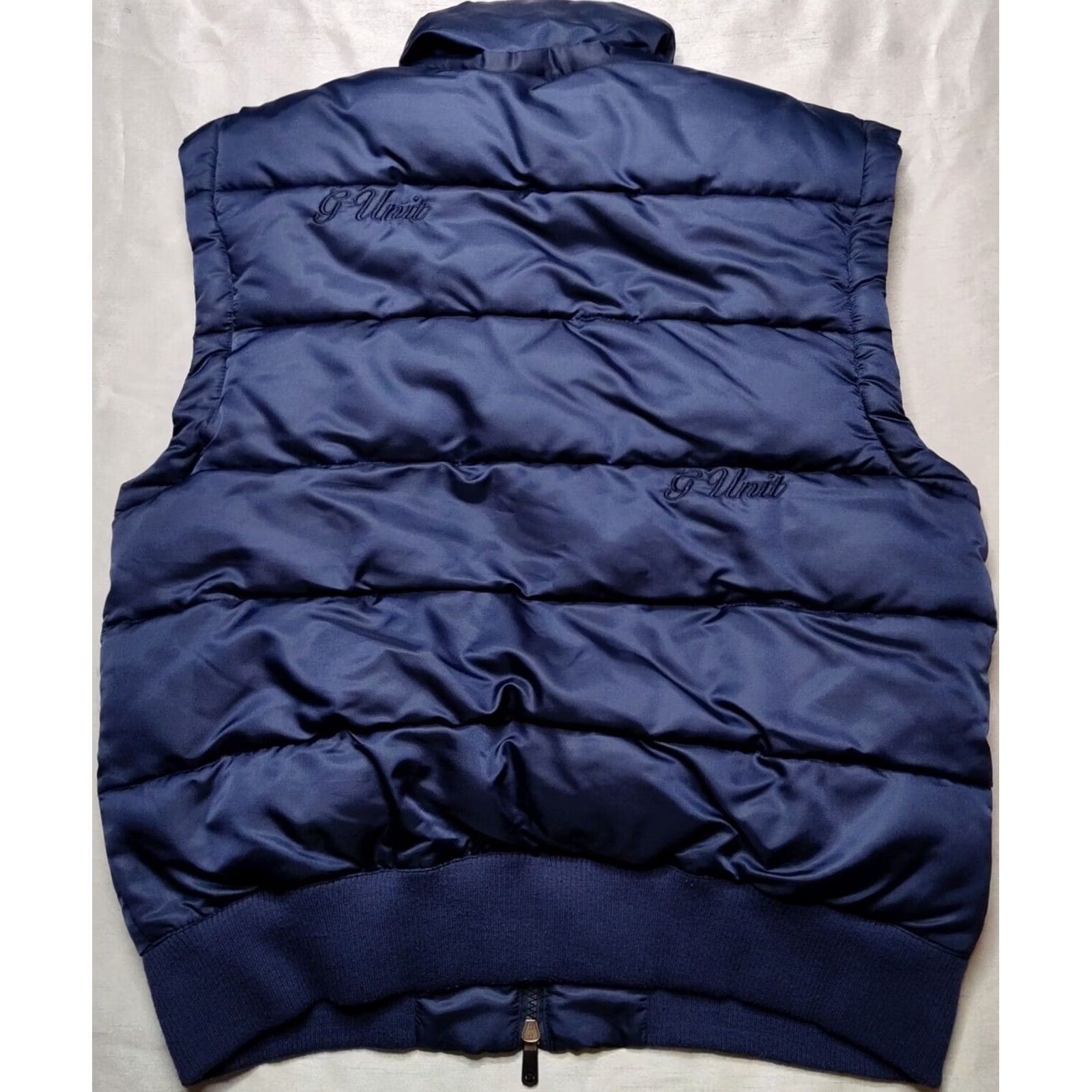 Vintage G-UNIT Men Medium Blue Full Zip Nylon Puffer Vest Jacket Shirt? Size US M / EU 48-50 / 2 - 2 Thumbnail