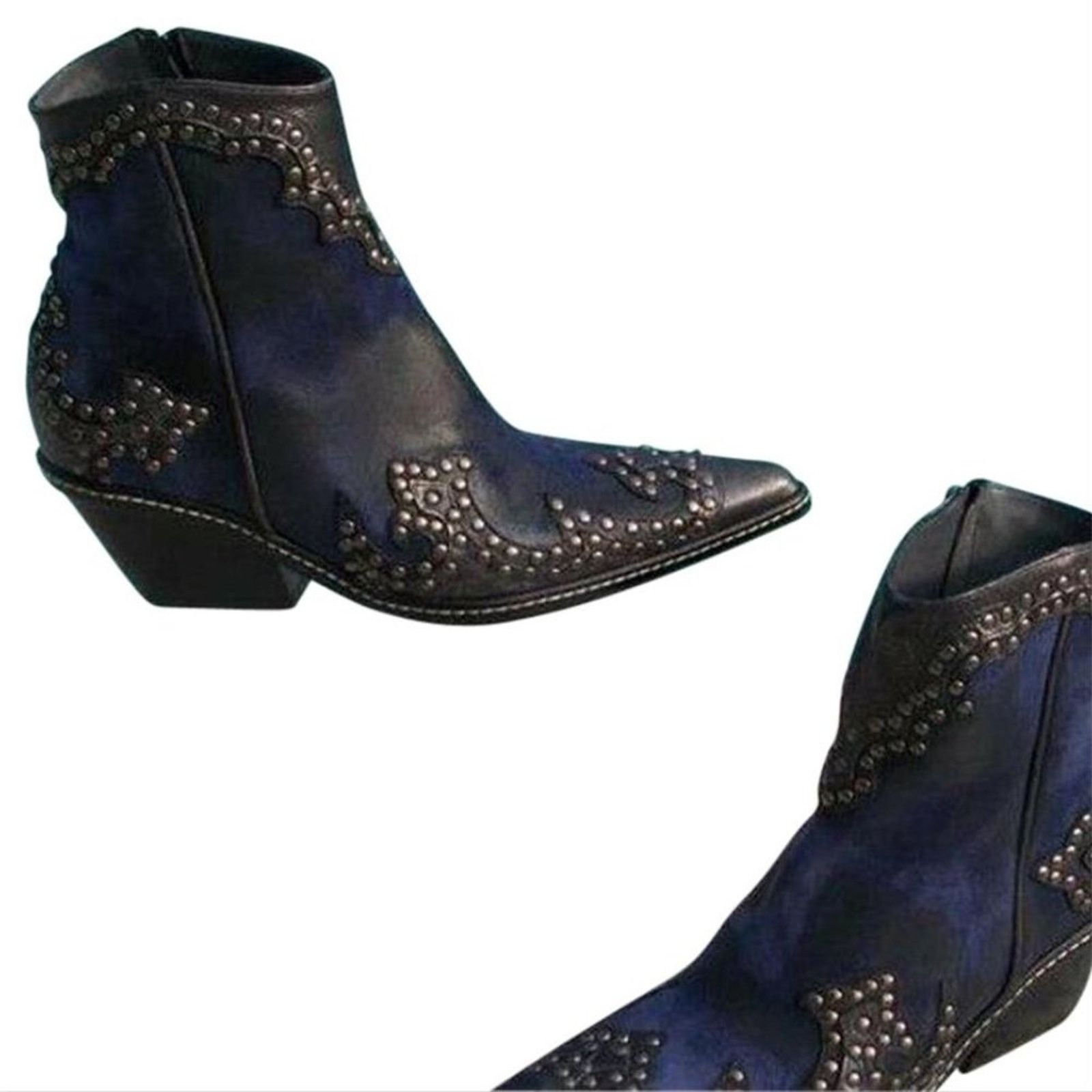Donald Pliner Donald Pliner Western Suede Metallic Leather Boot $625 NWT Size US 6 / IT 36 - 5 Thumbnail