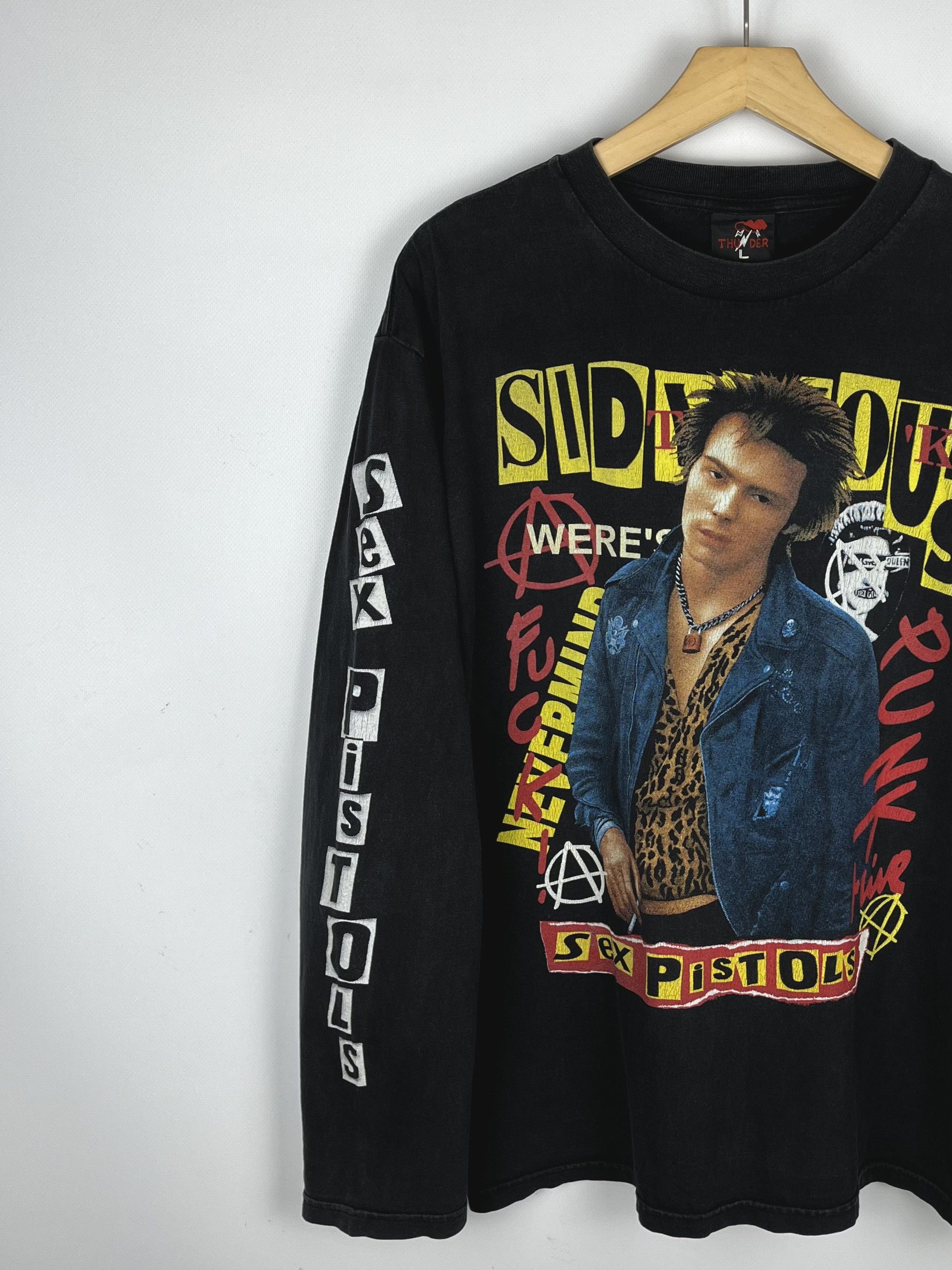 Band Tees Vintage Sid Vicious Sex Pistols Punk Longsleeve T Shirt 90’s Size US L / EU 52-54 / 3 - 14 Thumbnail