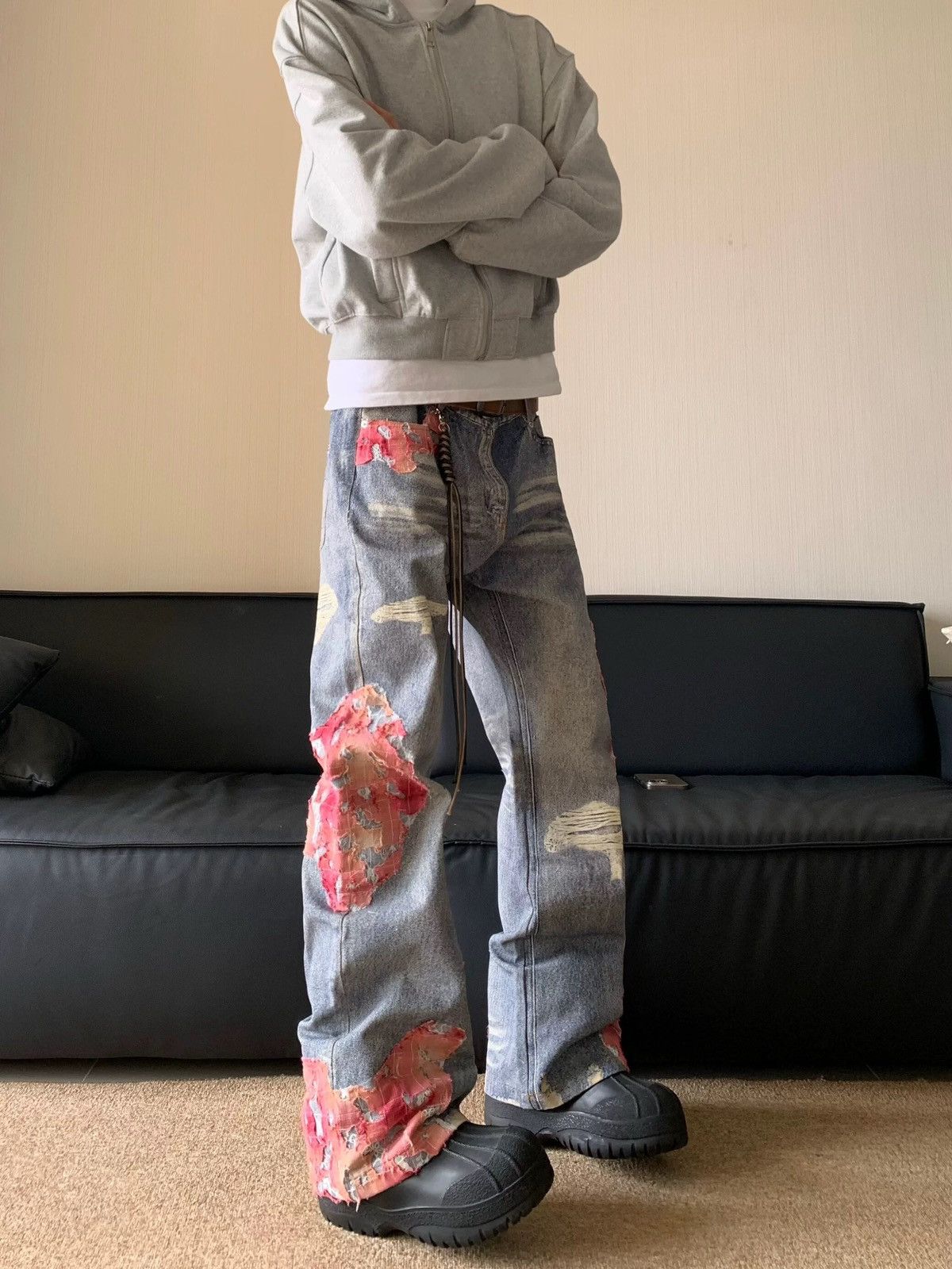 Designer × Vintage Retro punk pants Size US 32 / EU 48 - 3 Thumbnail