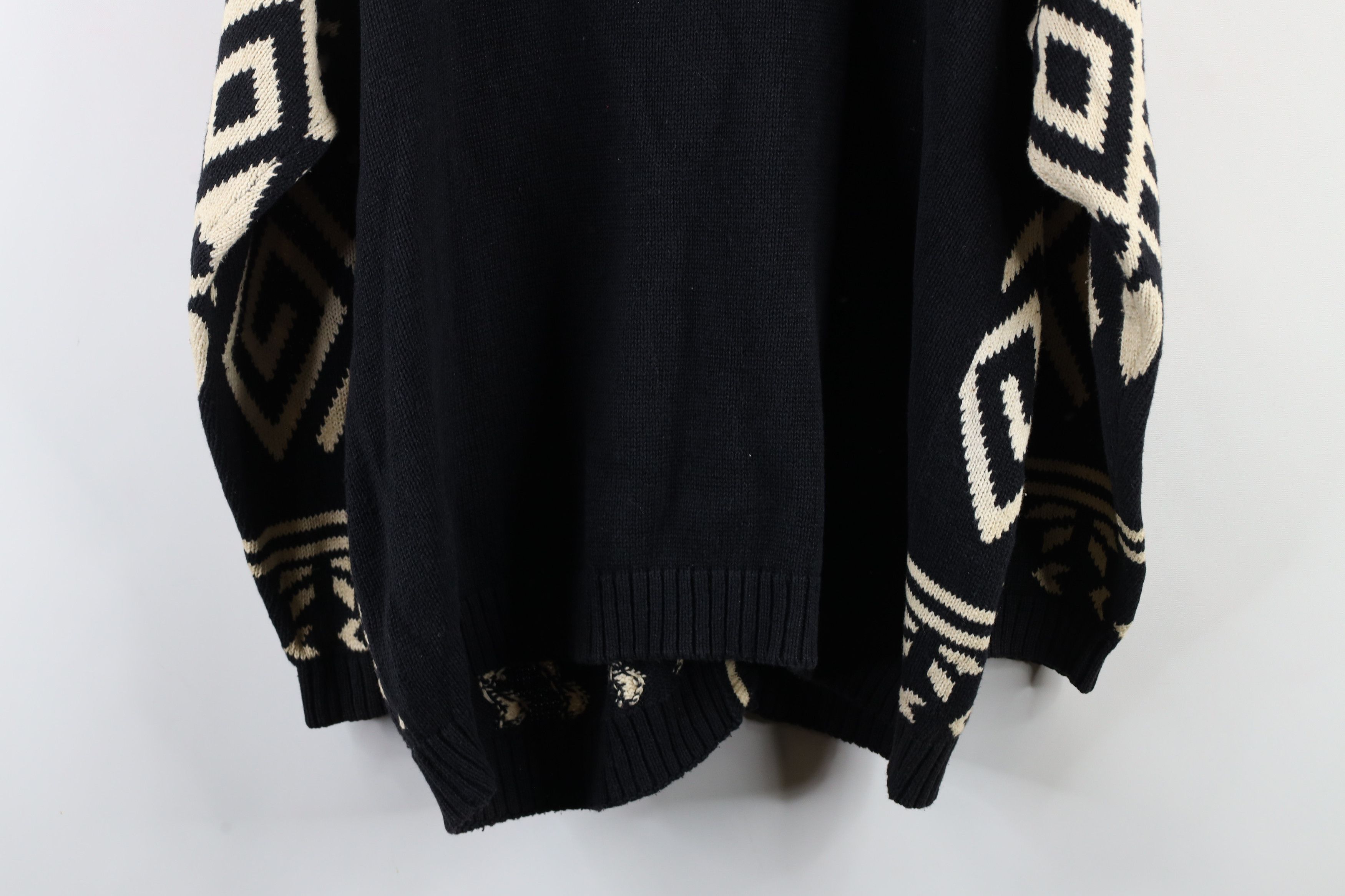 Vintage Vintage 90s Streetwear Geometric Knit Cardigan Sweater Size XXL / US 16-18 / IT 52-54 - 12 Thumbnail