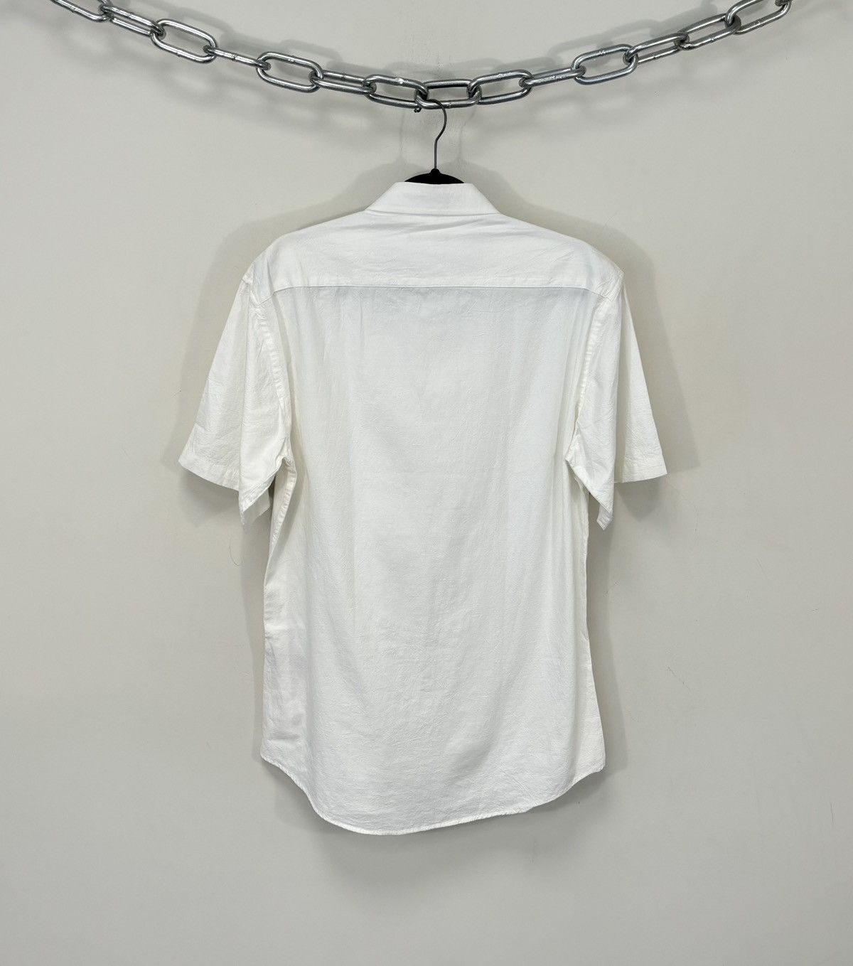 Burberry Burberry Men’s White Nova Check Luxury Short Sleeve Shirt Size US L / EU 52-54 / 3 - 2 Thumbnail