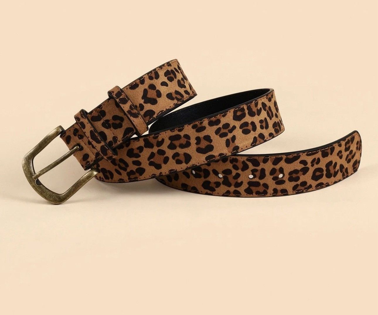 Japanese Brand 2000s leopard cheetah print belt Size 32 - 5 Thumbnail