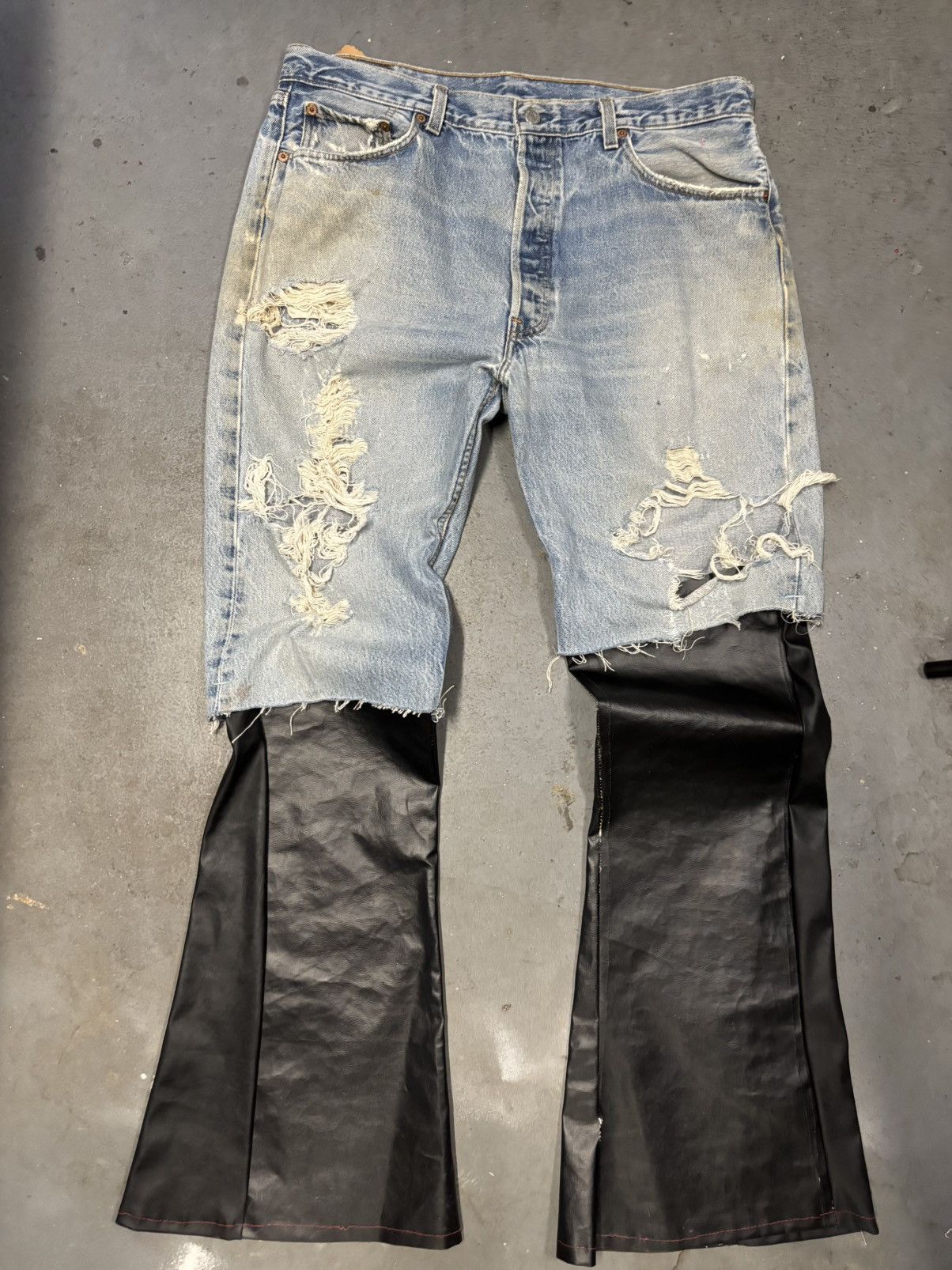 Levi's DirtyMoney x Levis Leather Hybrid Denim Size US 38 / EU 54 - 1 Thumbnail