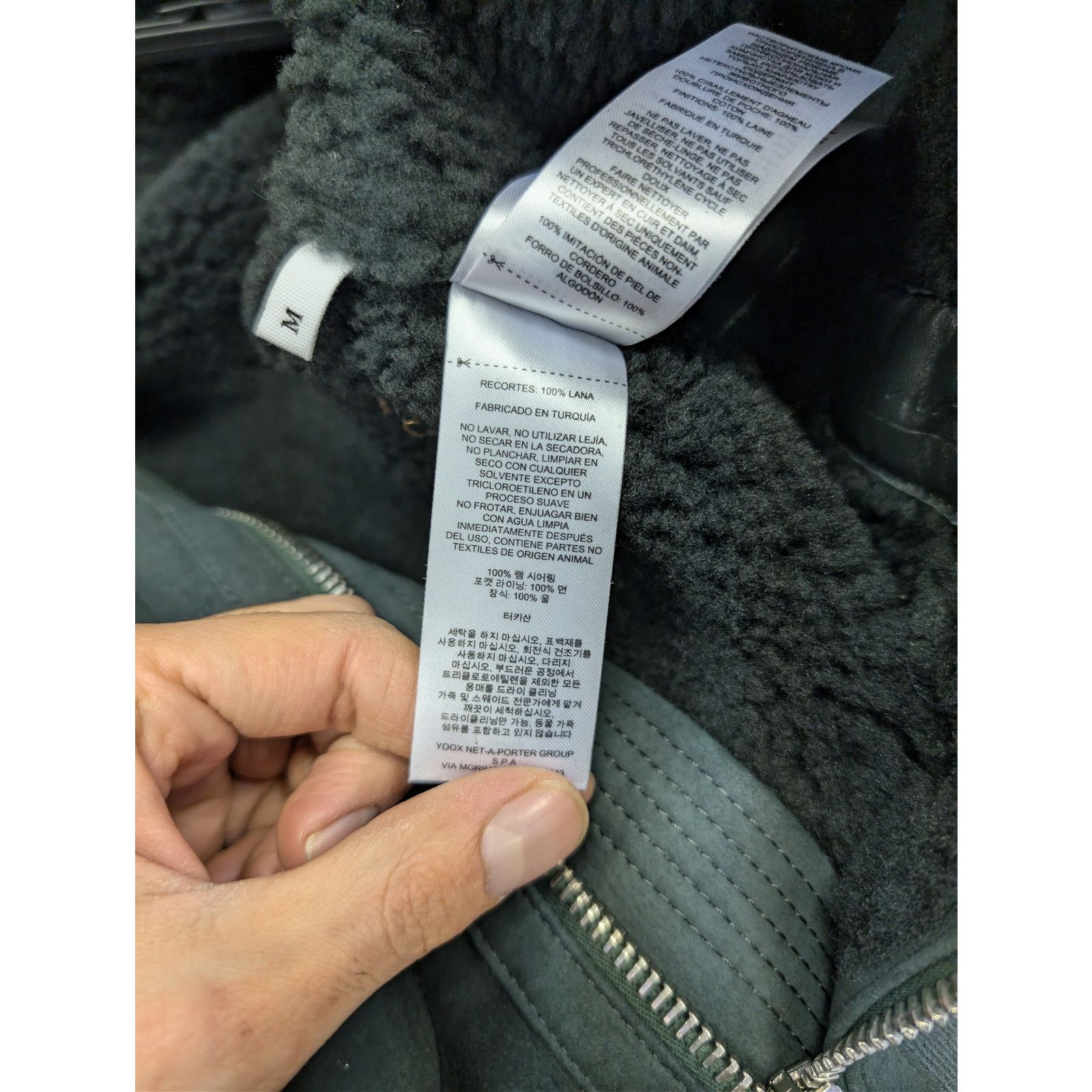 Mr P. o1rshd1 CC20 two-way zip fastening Shearling Jacket in black Size US M / EU 48-50 / 2 - 22 Thumbnail