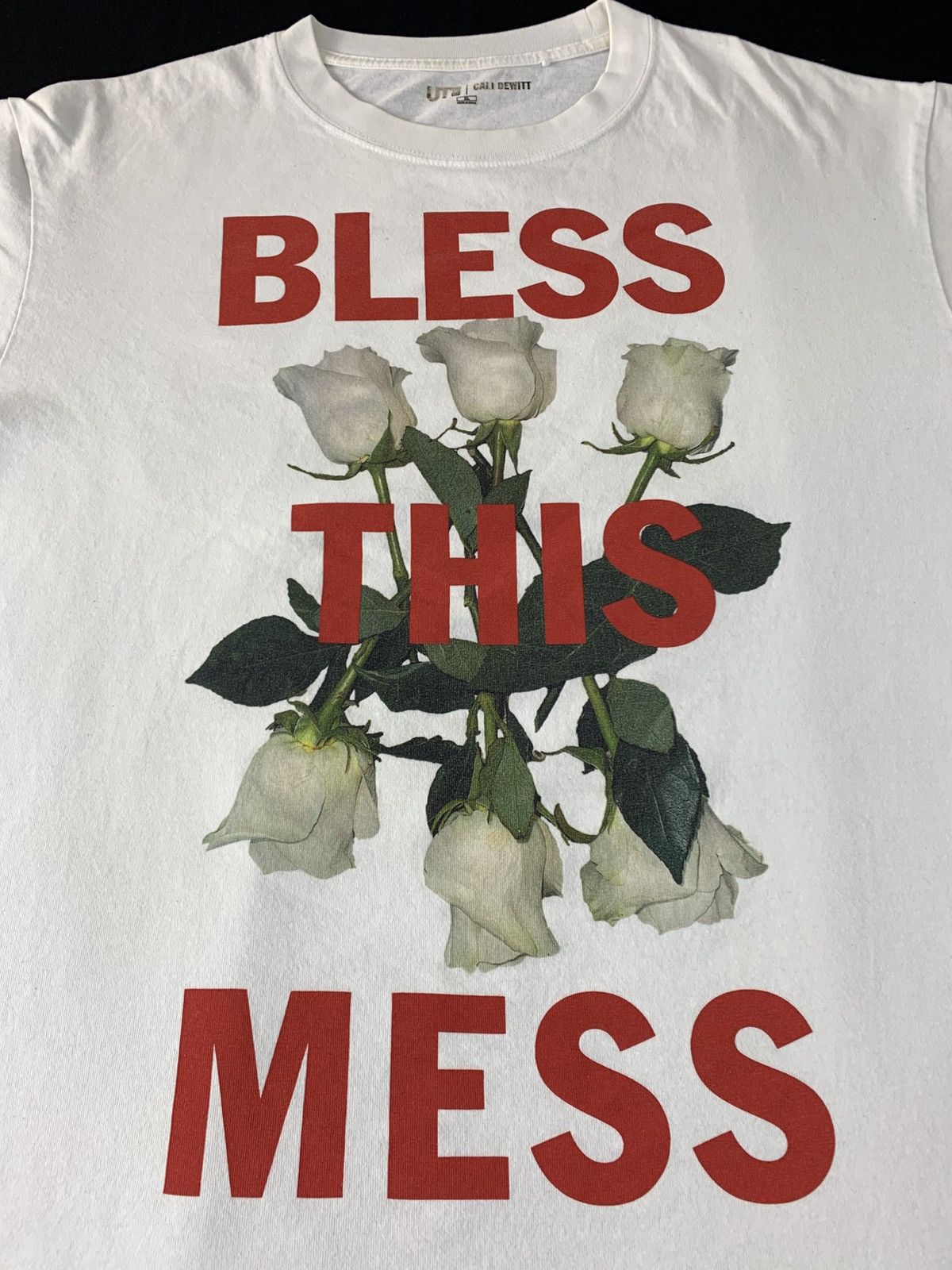 Other Hype Cali Dewitt Bless This Mess White Roses Screen Tee Size US XL / EU 56 / 4 - 4 Thumbnail