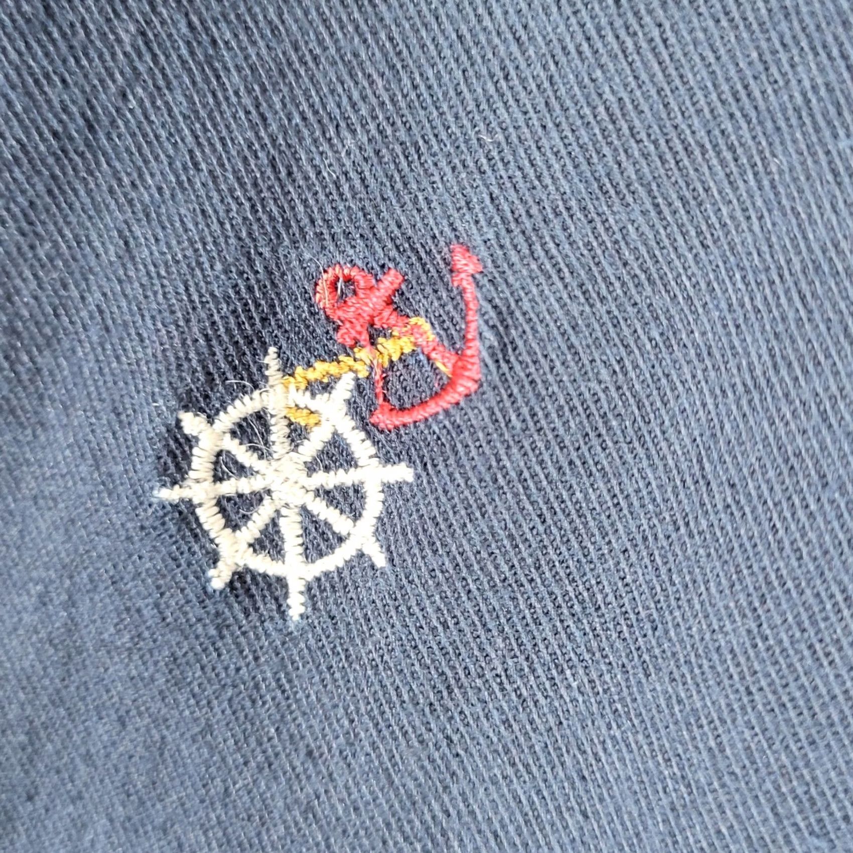Nautica Erin London Pants Womens L Nautical Embroidered Size Navy Sailboat Shells Size 36" / US 14 / IT 50 - 3 Thumbnail