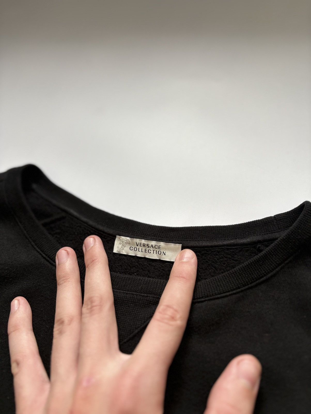 Versace Versace Collection Leather-Sleeve Sweater ⚜️ Size US L / EU 52-54 / 3 - 5 Thumbnail