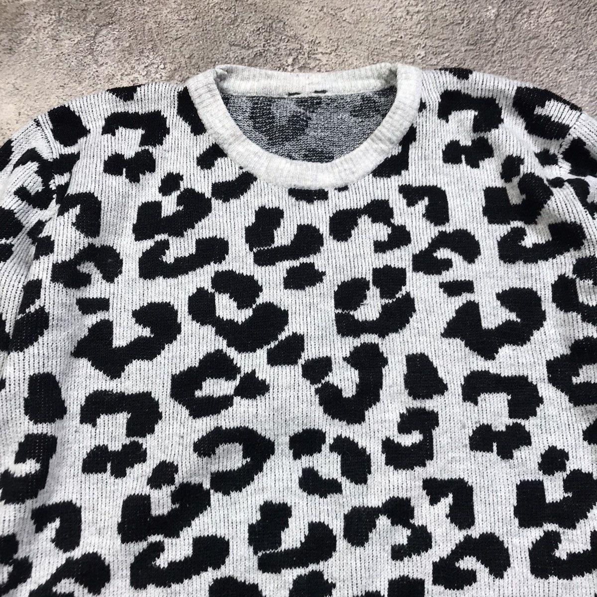 Vintage Vintage 90s Leopard Print Oversized Sweater Y2K Grunge M Size M / US 6-8 / IT 42-44 - 3 Thumbnail