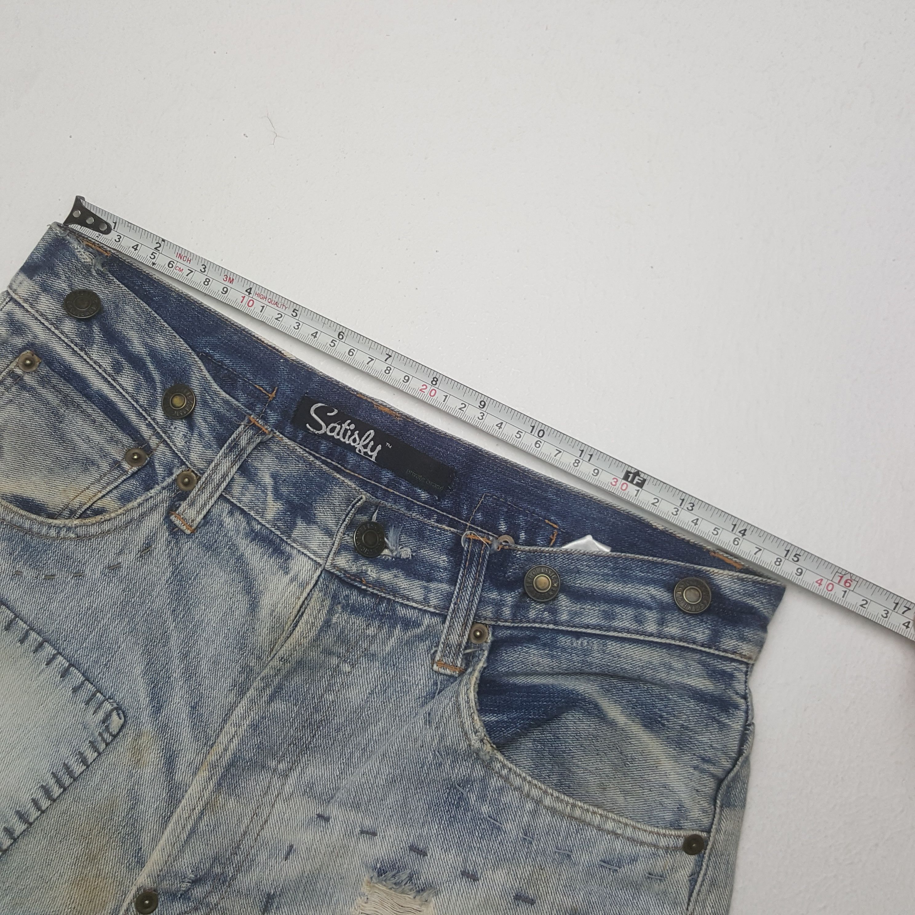 Satisfy Vintage Satisfy Private Brand Distressed Patches Denim Jean Size US 30 / EU 46 - 10 Thumbnail