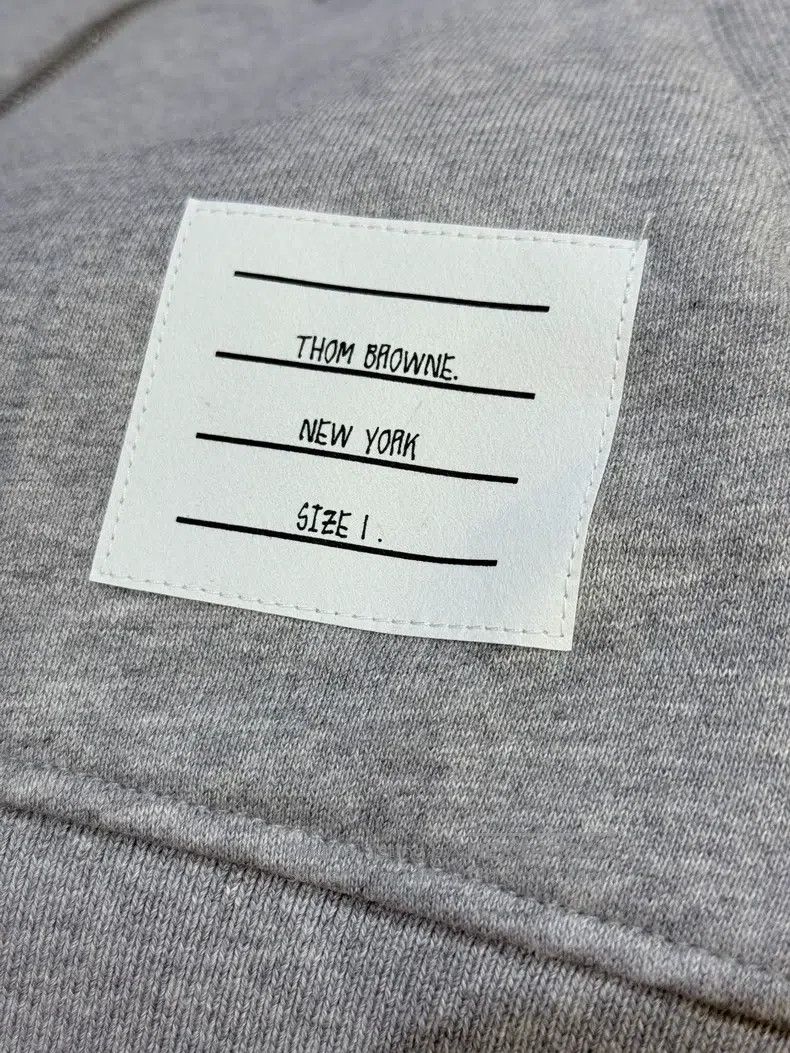 Thom Browne Thom Browne Classic Gray Stripe Zip Hoodie Size US S / EU 44-46 / 1 - 5 Thumbnail
